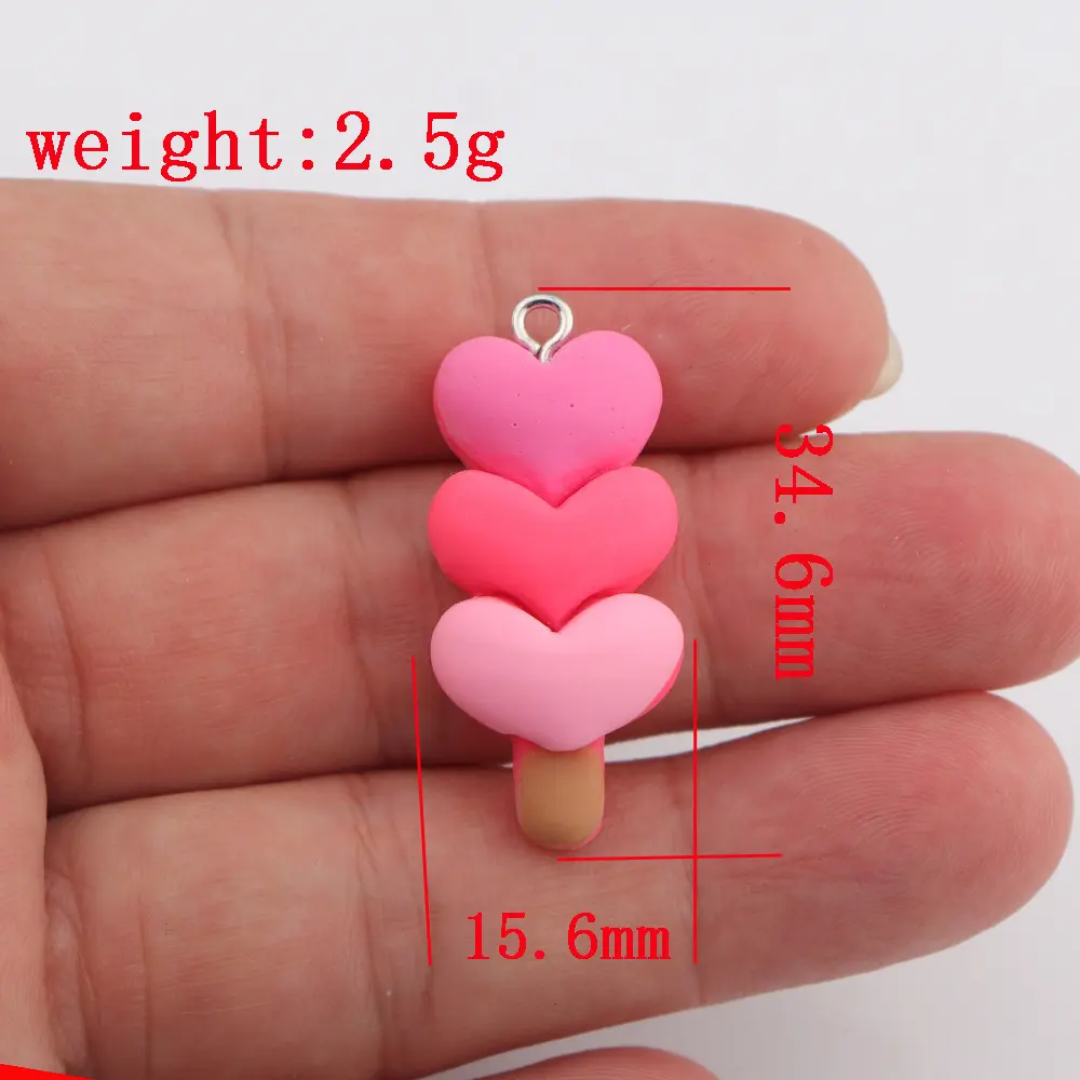 Kawaii Keychain Gradient Resin Charm - 1 Piece