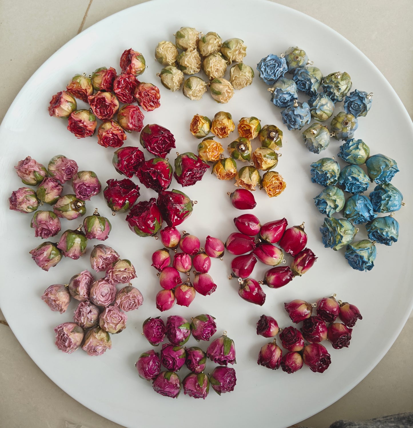 Resin Rose Charms - 1 Piece