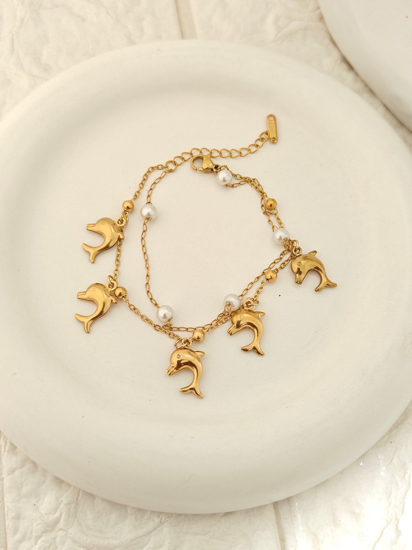 Pearly Dolphin Bracelet
