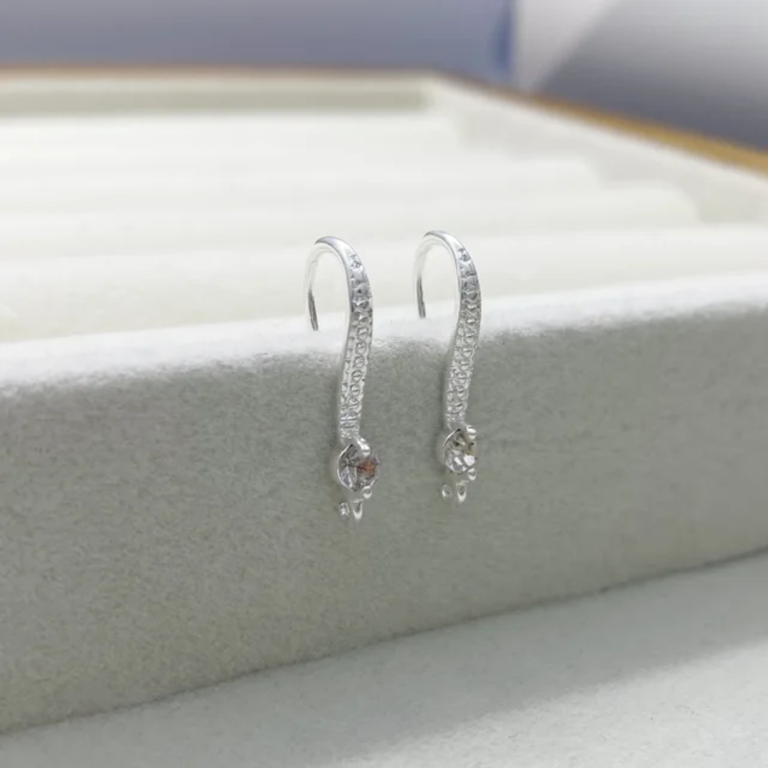 Zirconia Clasp Hooks - 1 Pair