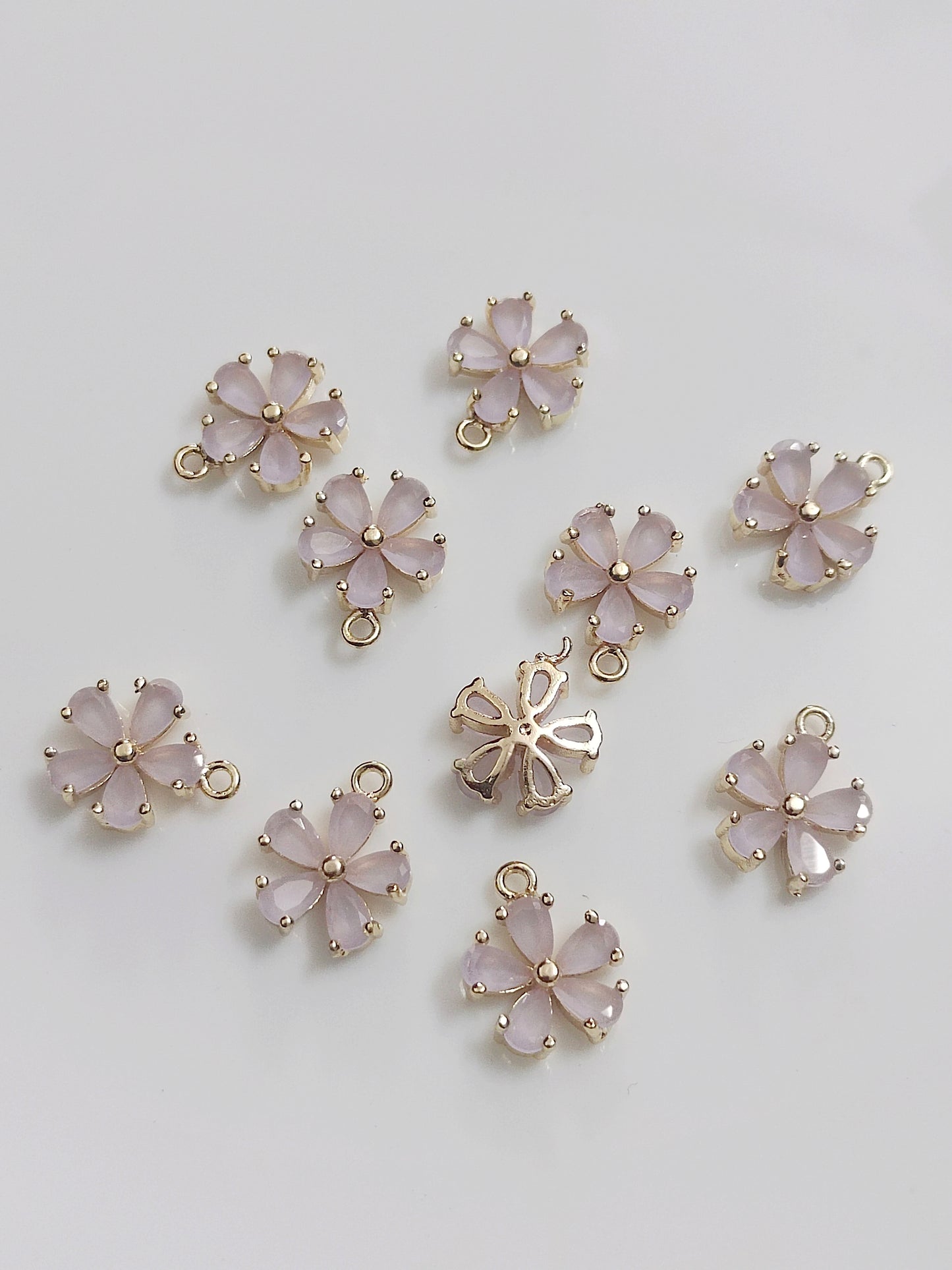 CZ Flower Charm - 1 Piece