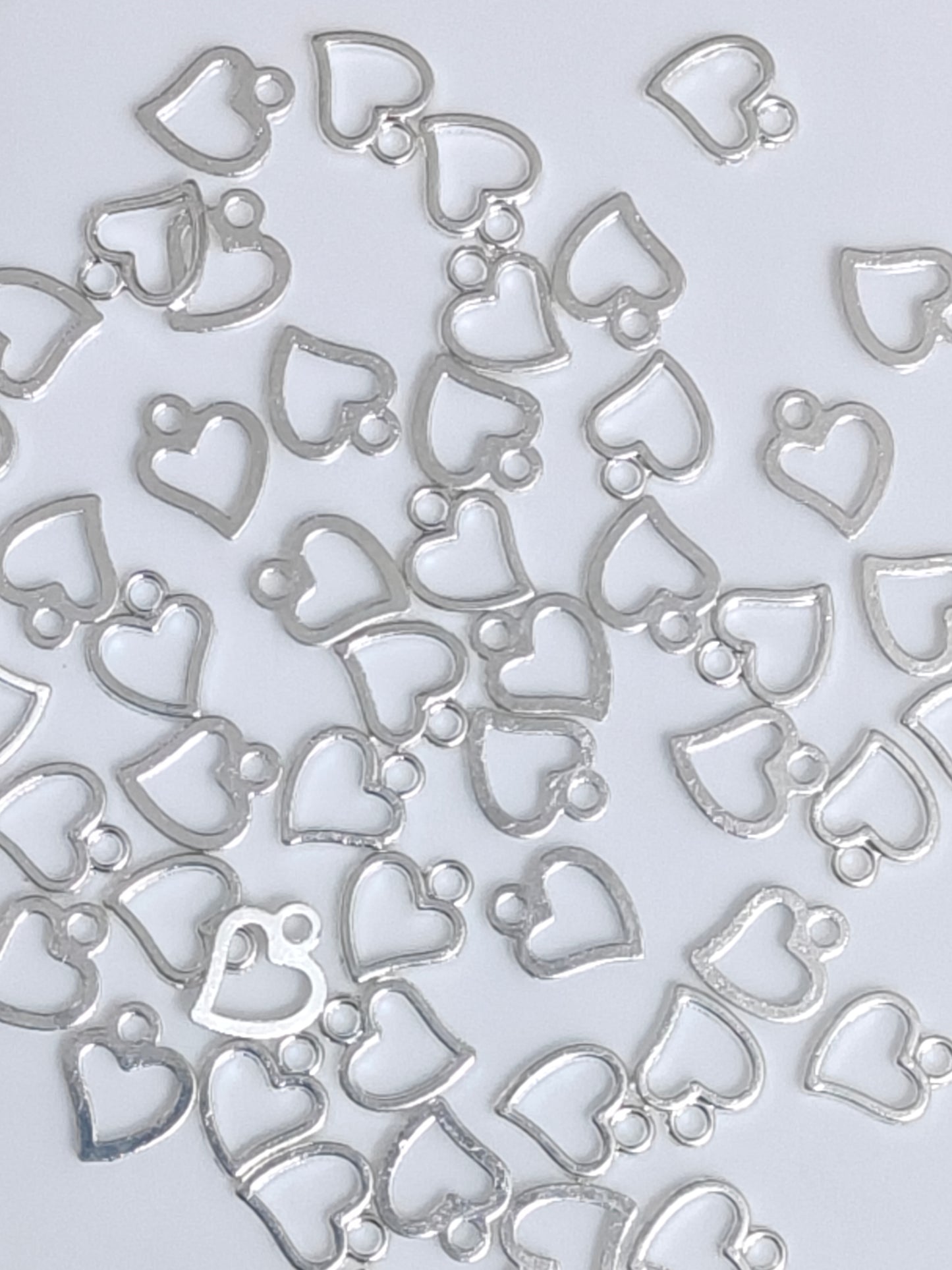 Mini Heart Bezel Charm - 1 Piece