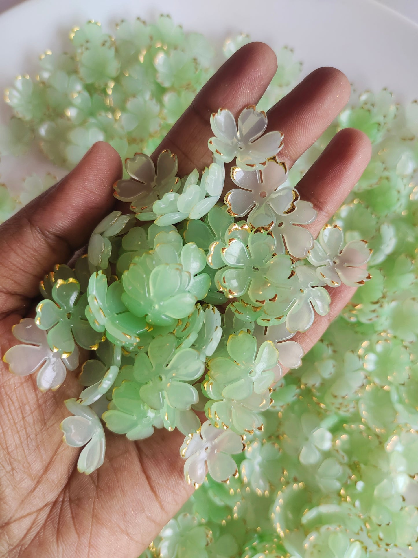 Acrylic Flowers Green - 20g