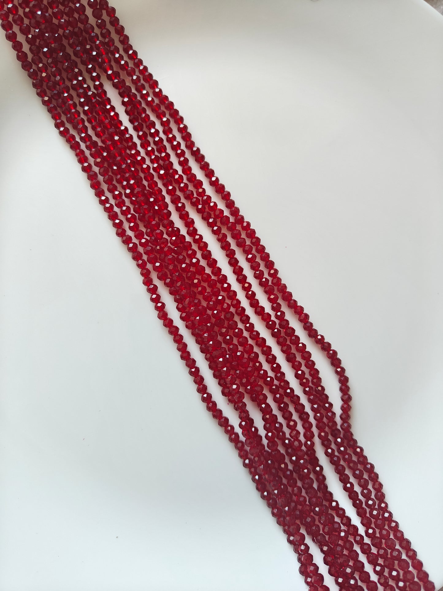 4mm Crystal Beads Maroon
