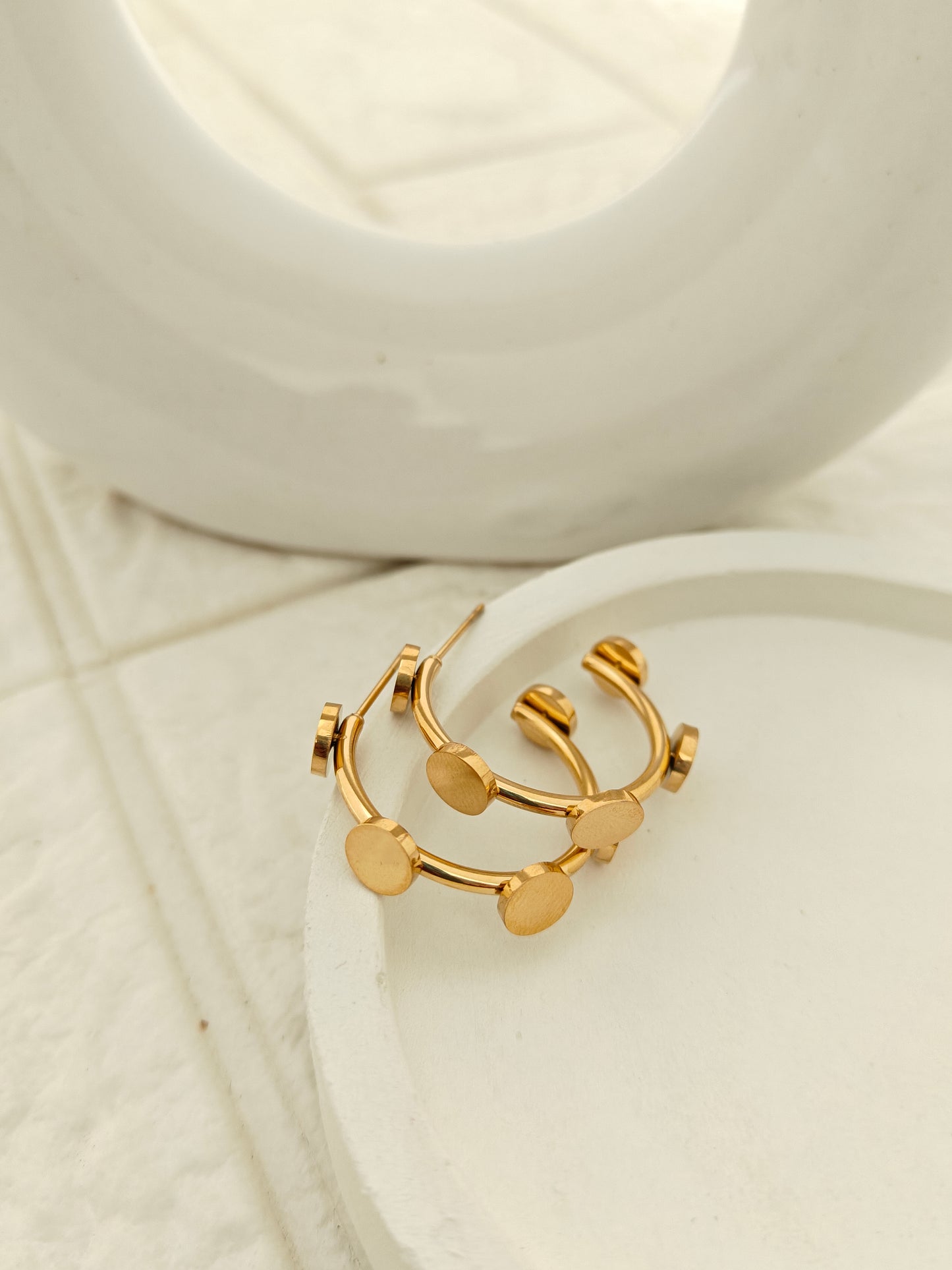 Luna Dot Hoops