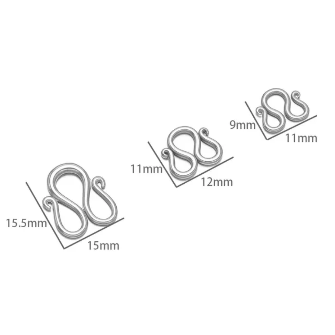 W Shape End Clasp Hooks - 1 Piece