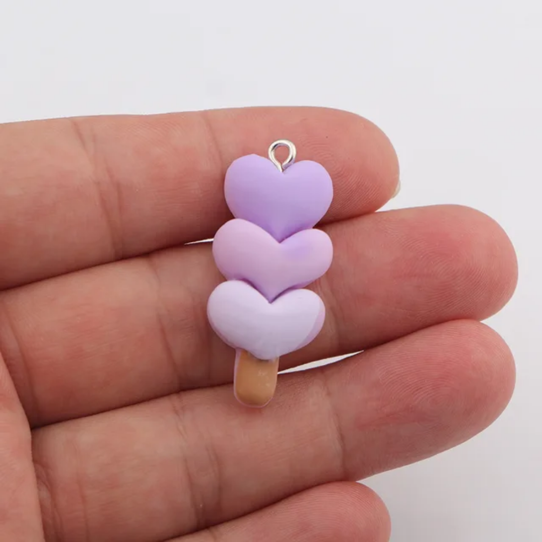 Kawaii Keychain Gradient Resin Charm - 1 Piece