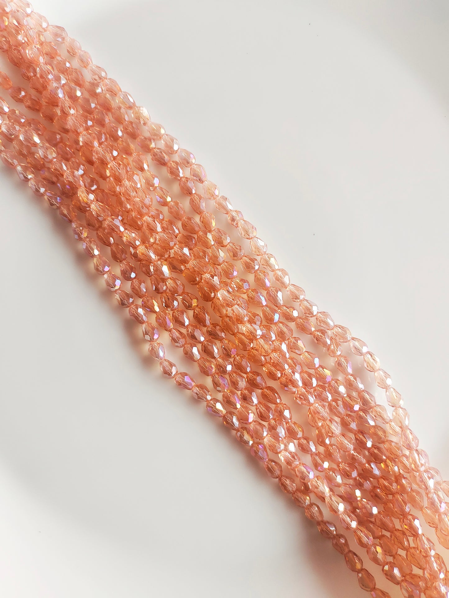 Drop 8*5mm Crystal Beads Champagne