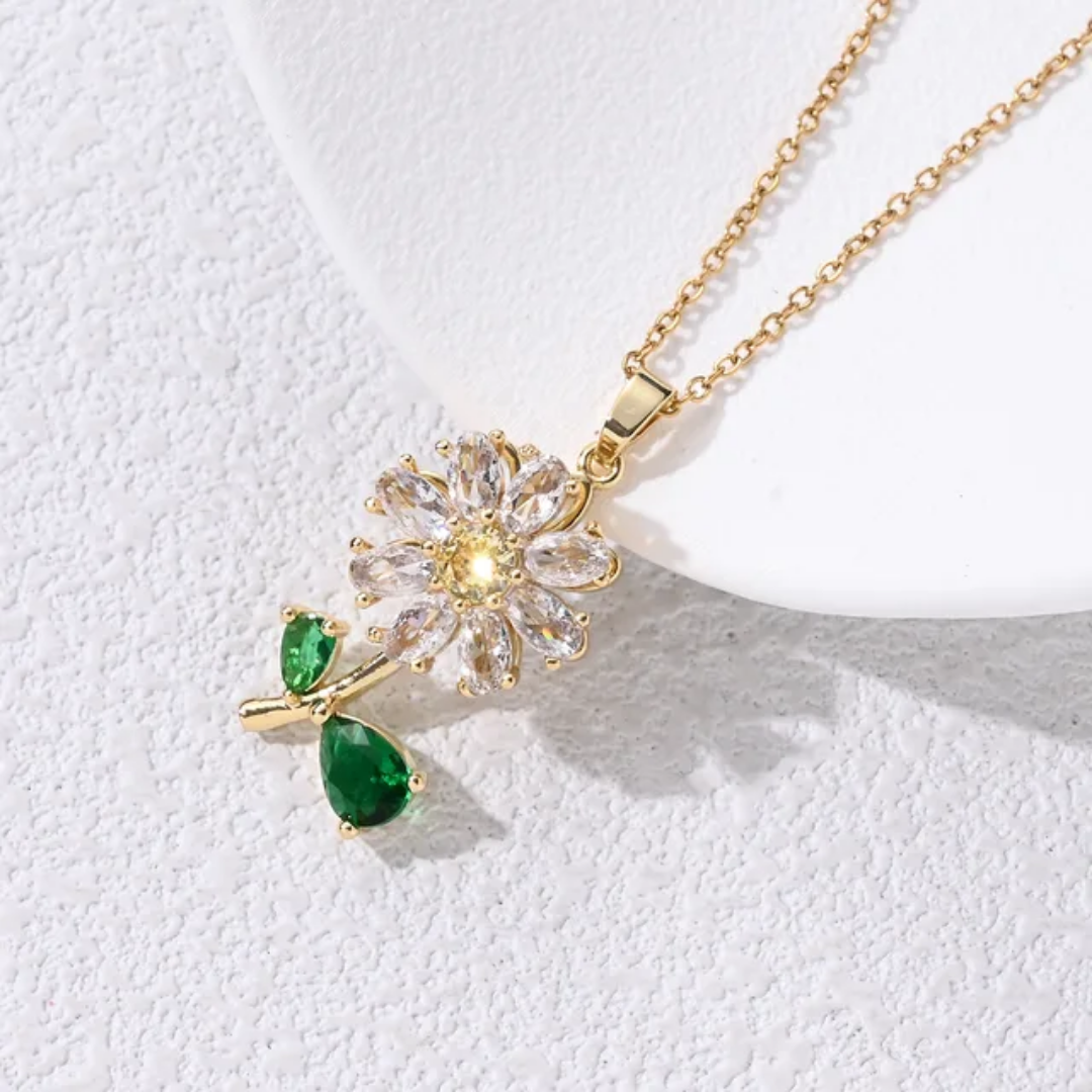 Crystal Sunflower Necklace