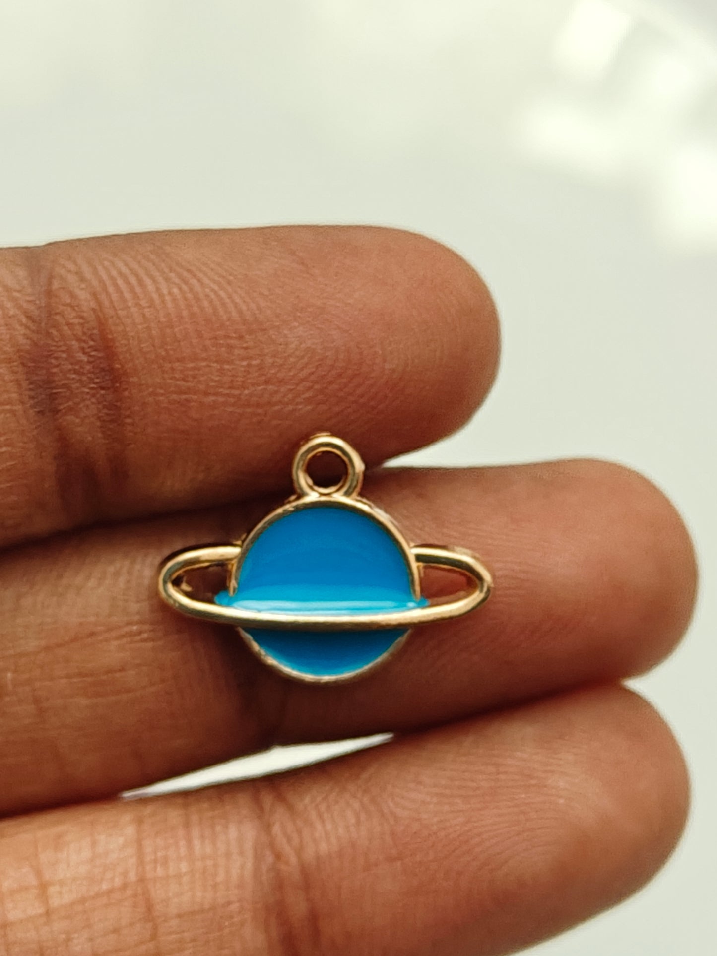Planet Enamel Charm - 1 Pc
