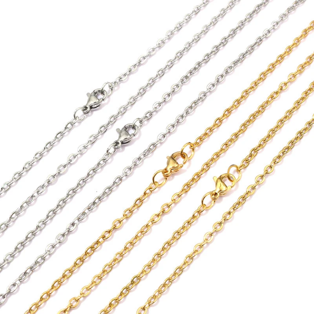 Stainless Steel Chain 50cms Length 3*2mm Width - 1 Piece