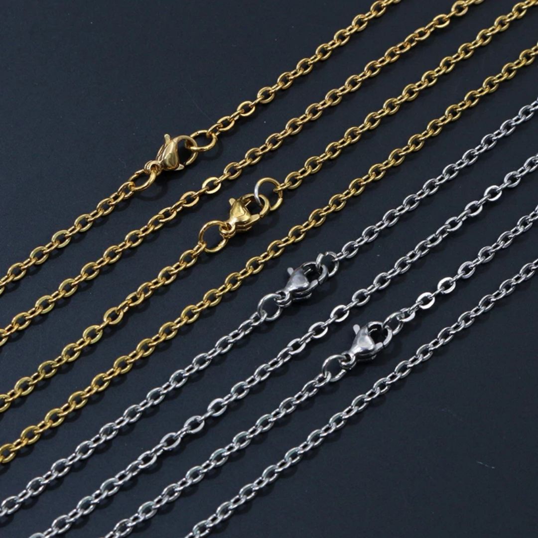 Stainless Steel Chain 50cms Length 3*2mm Width - 1 Piece