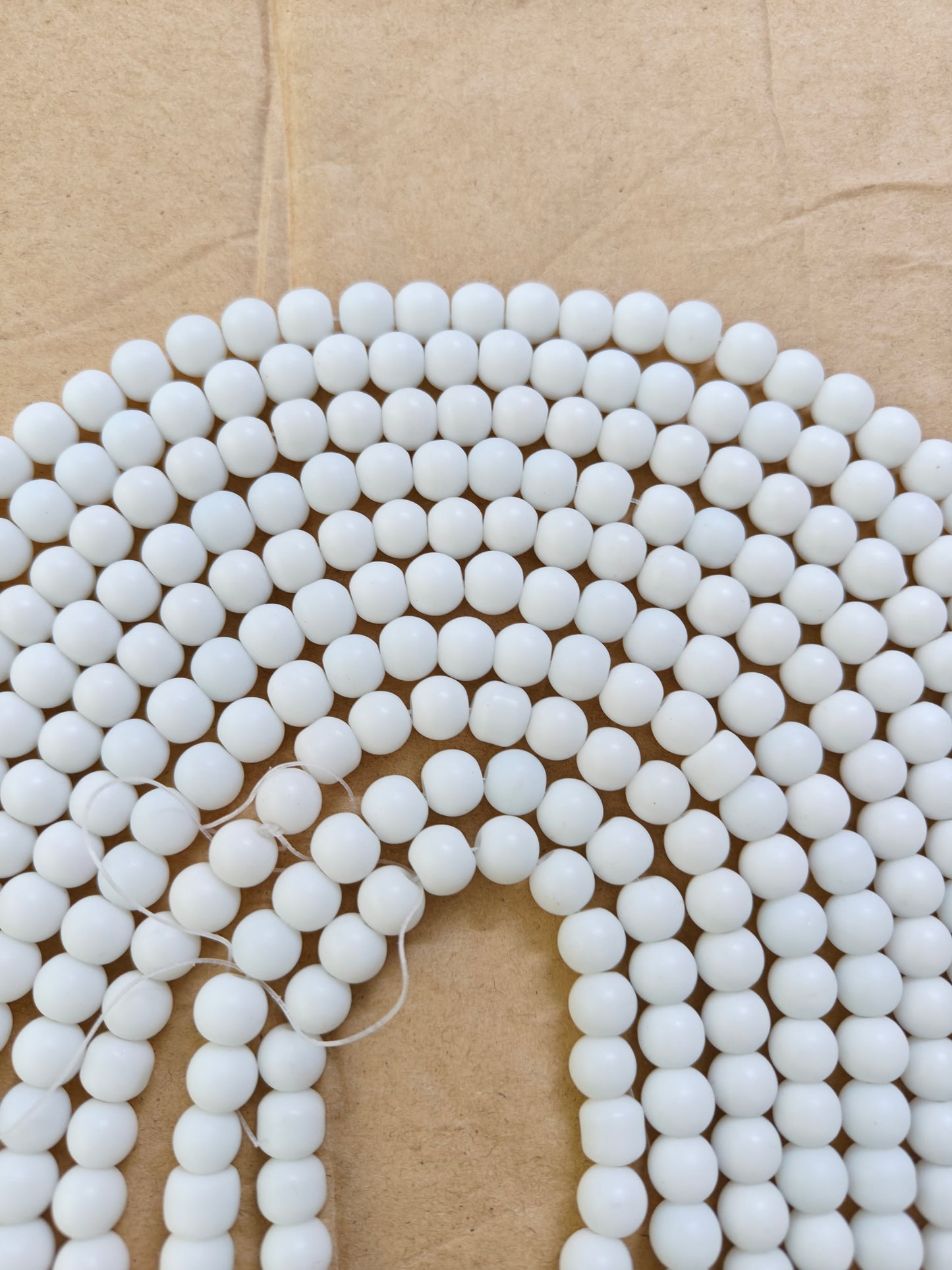 Jelly Beads Matt White - approx. 100 beads