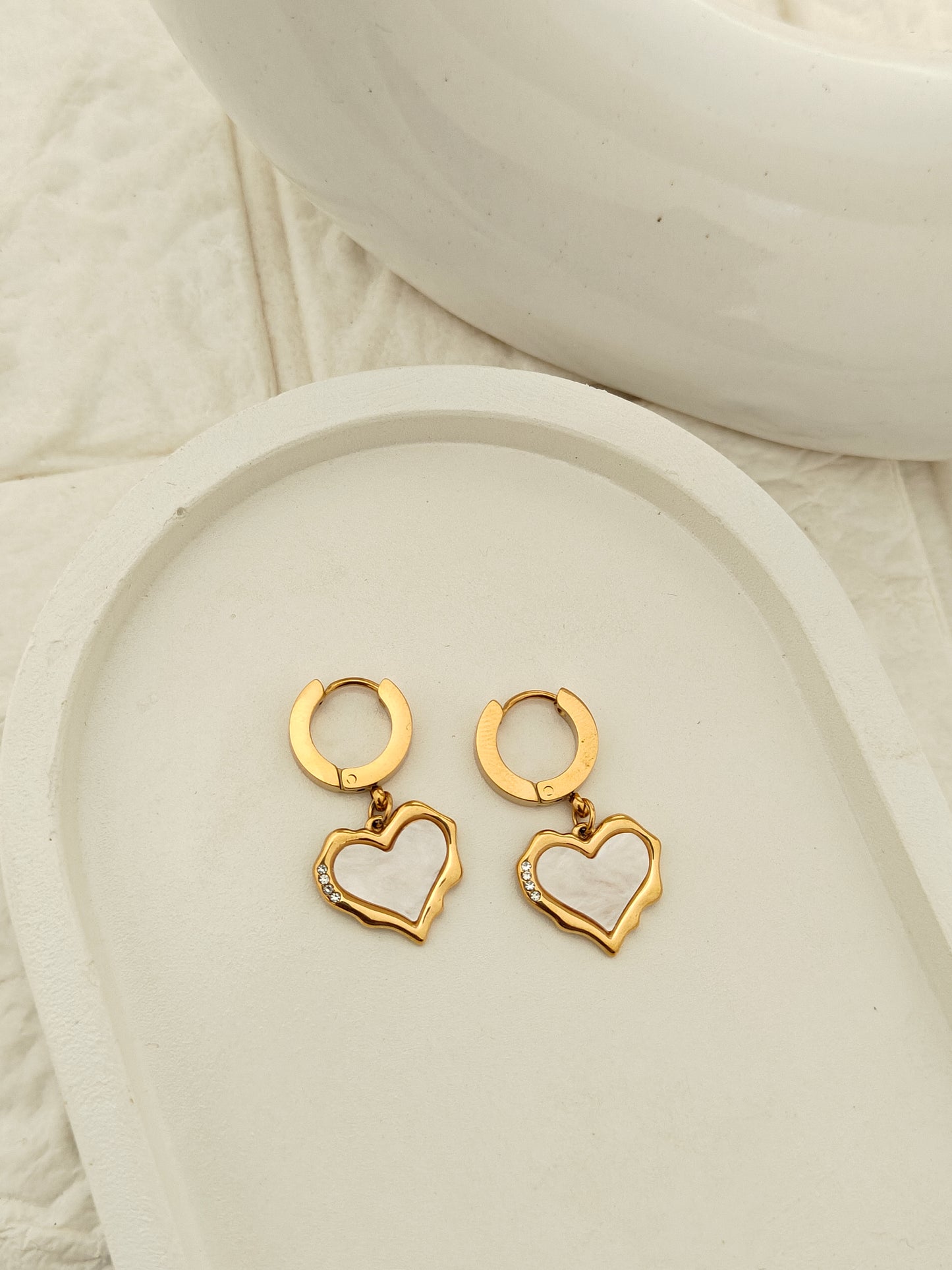 Hearty Enamel Earrings