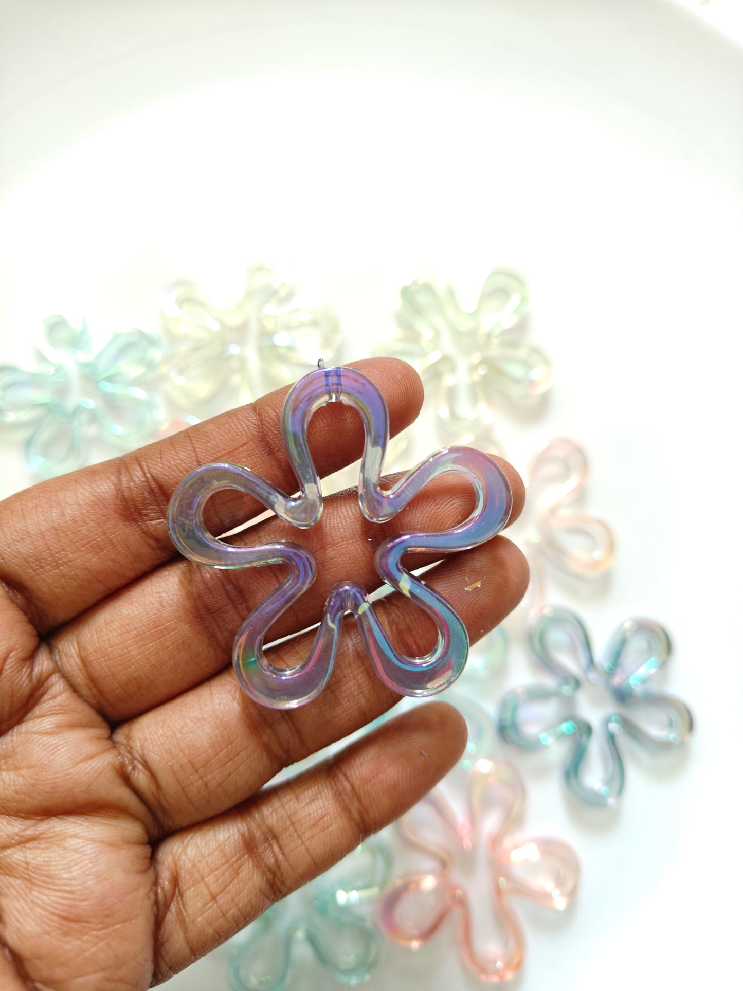 Resin Flower Bead - Random 1 Pc