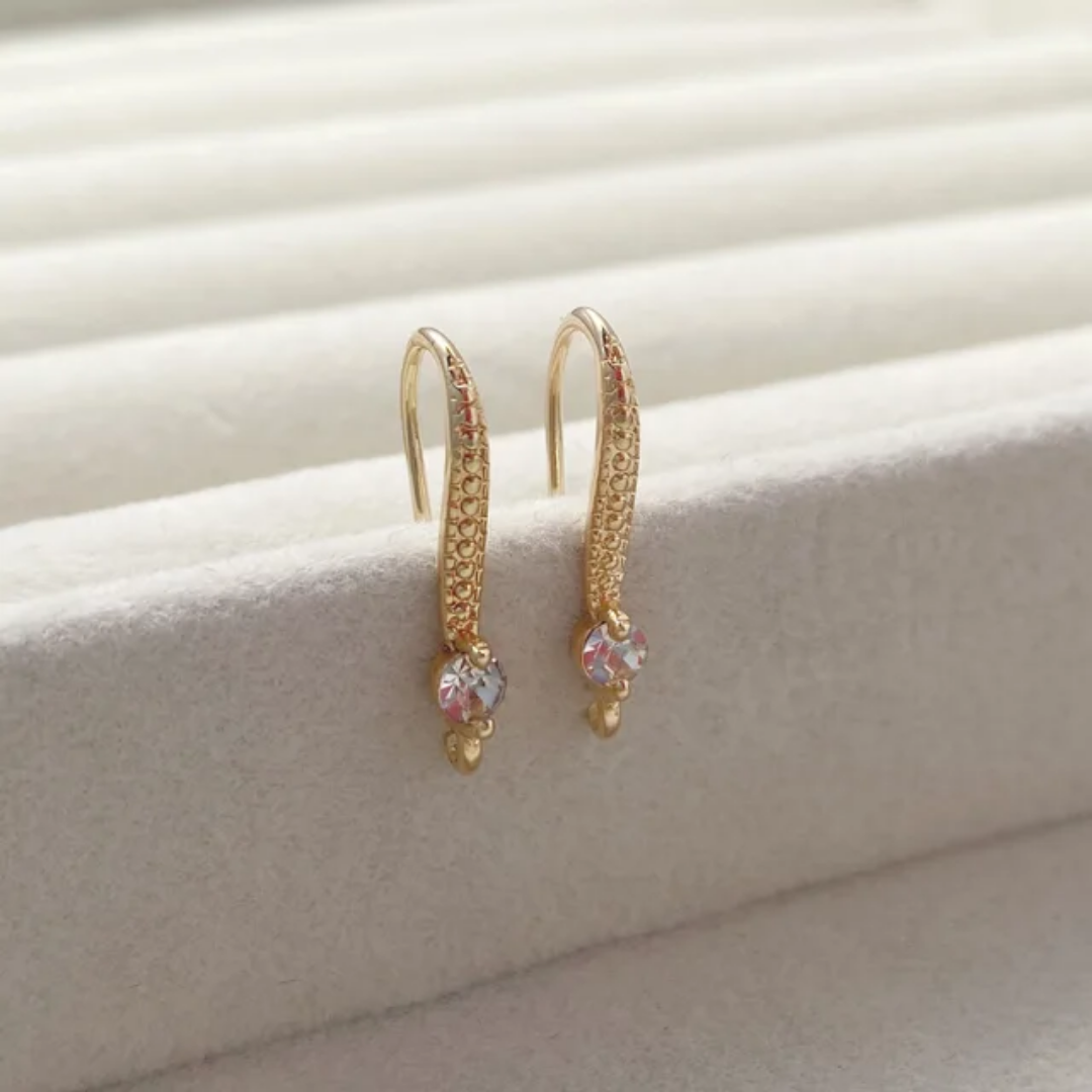 Zirconia Clasp Hooks - 1 Pair