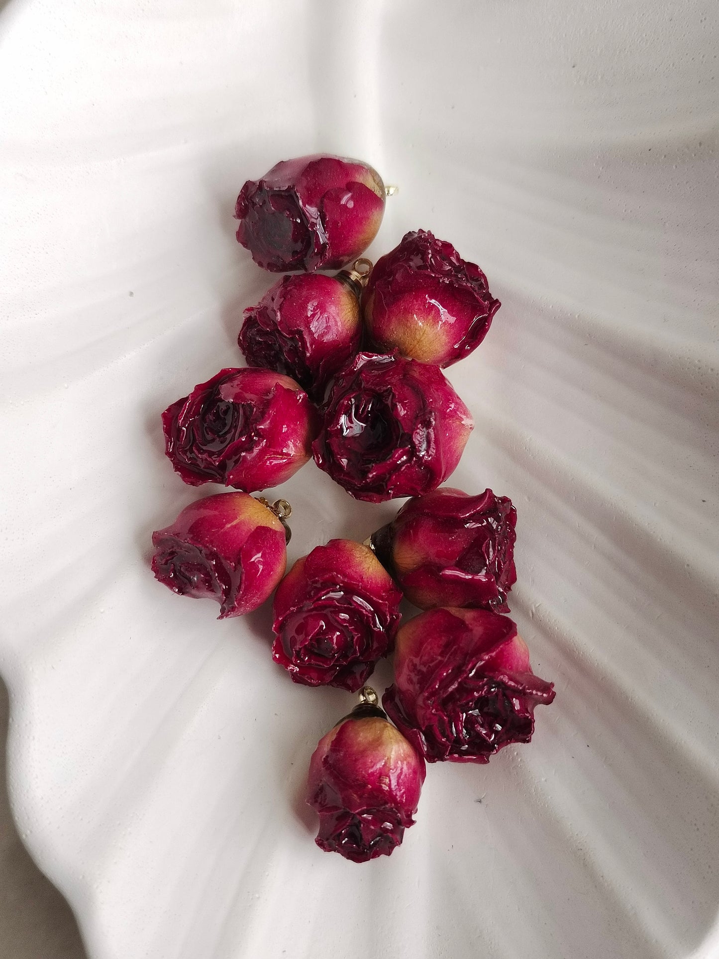 Resin Rose Charms - 1 Piece