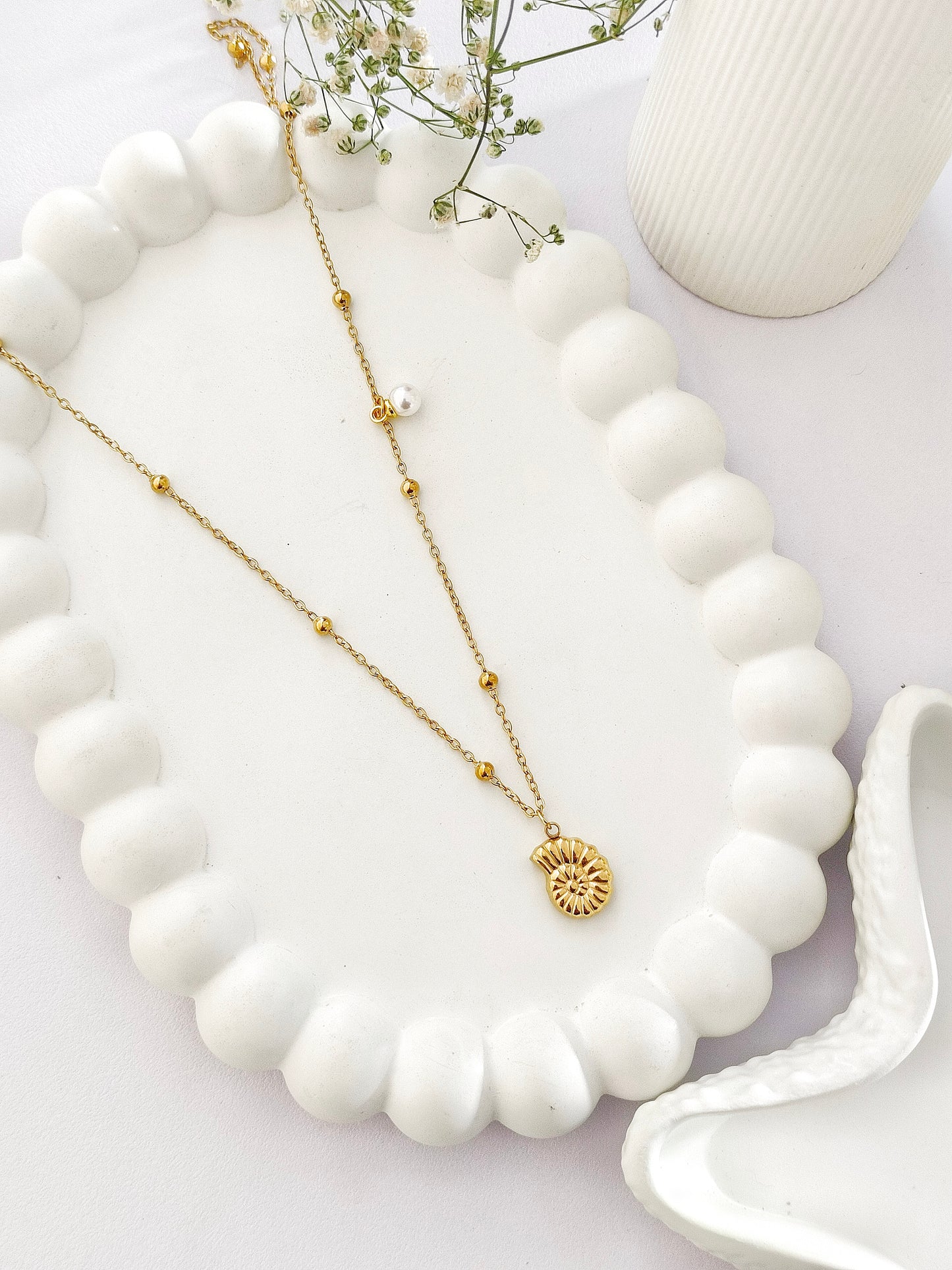 Spiral Shell Charm Chain