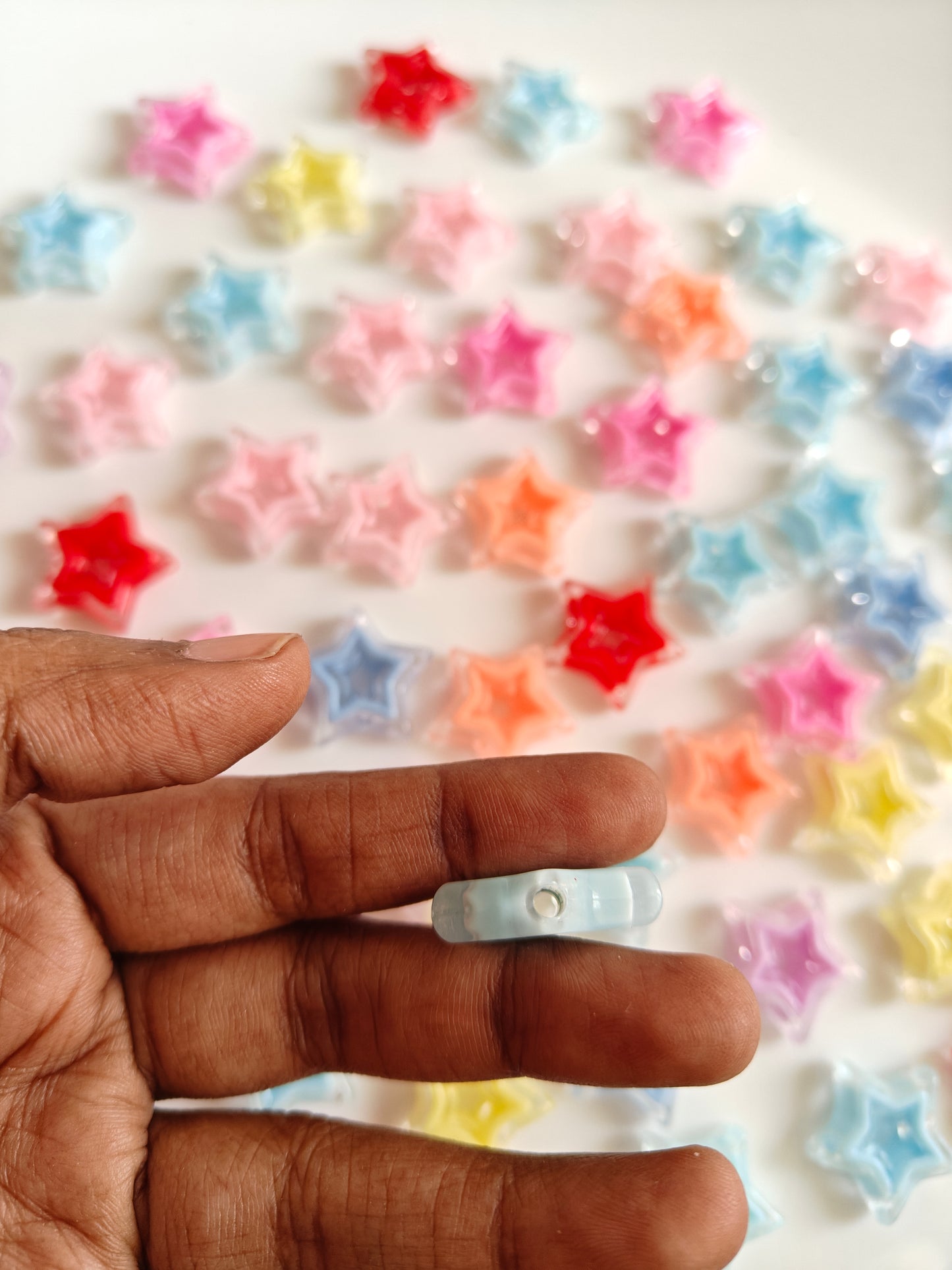 Acrylic Star Beads - Random Mix 10 pieces