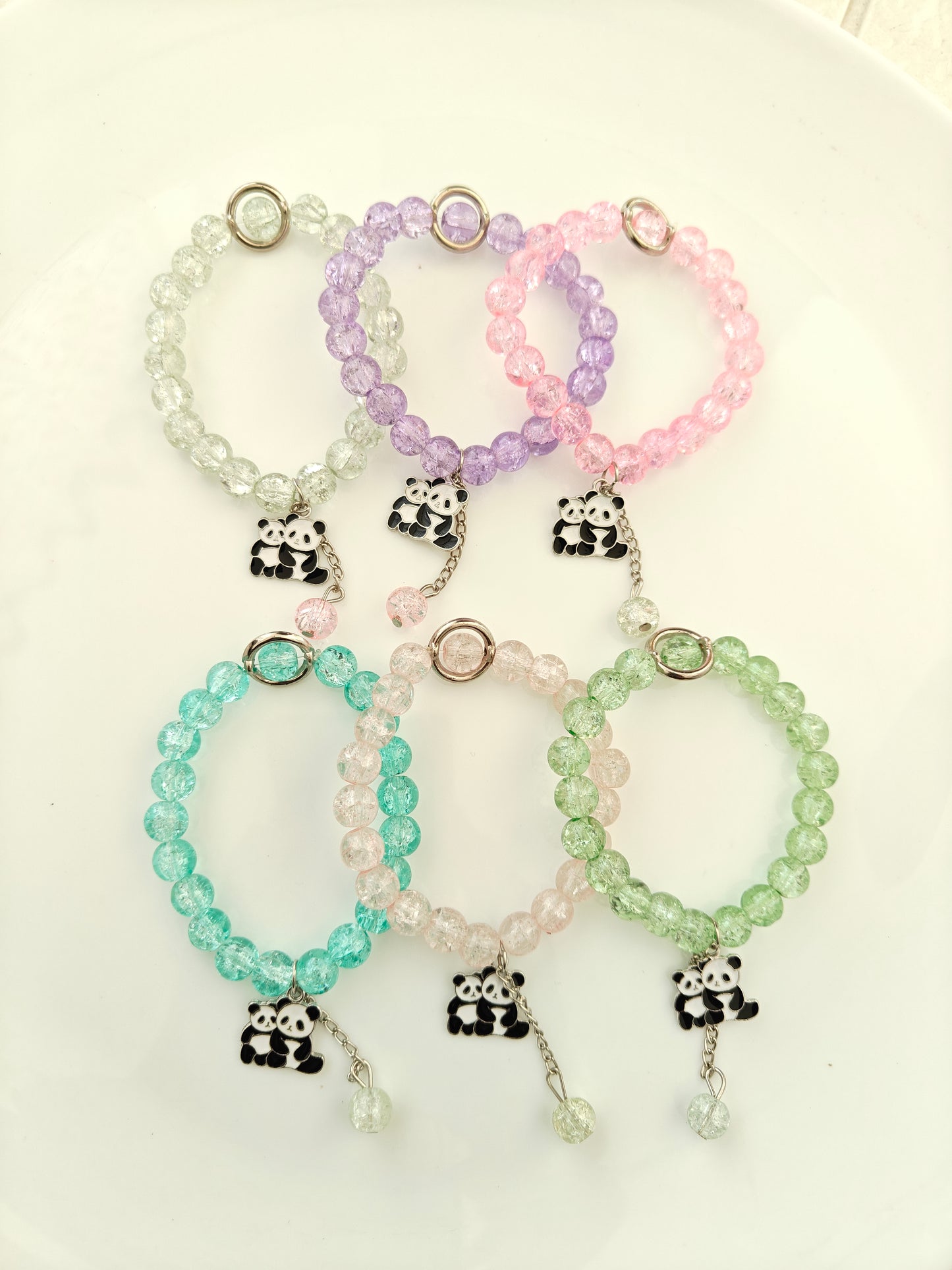 Beaded Couple Panda Bracelet