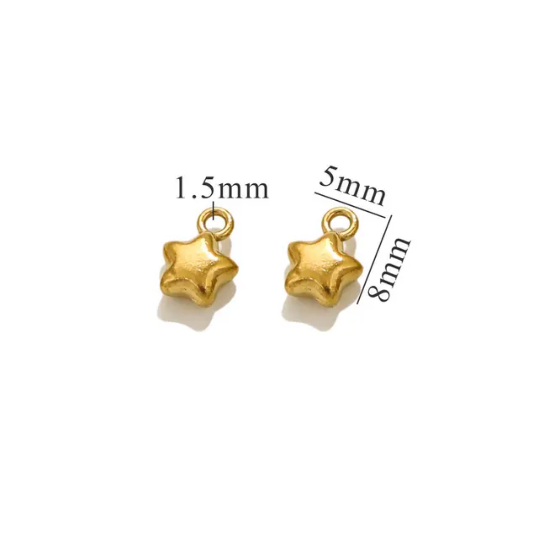 Mini Star Bubble SS 18k Gold PVD Plated Charm - 1 Piece