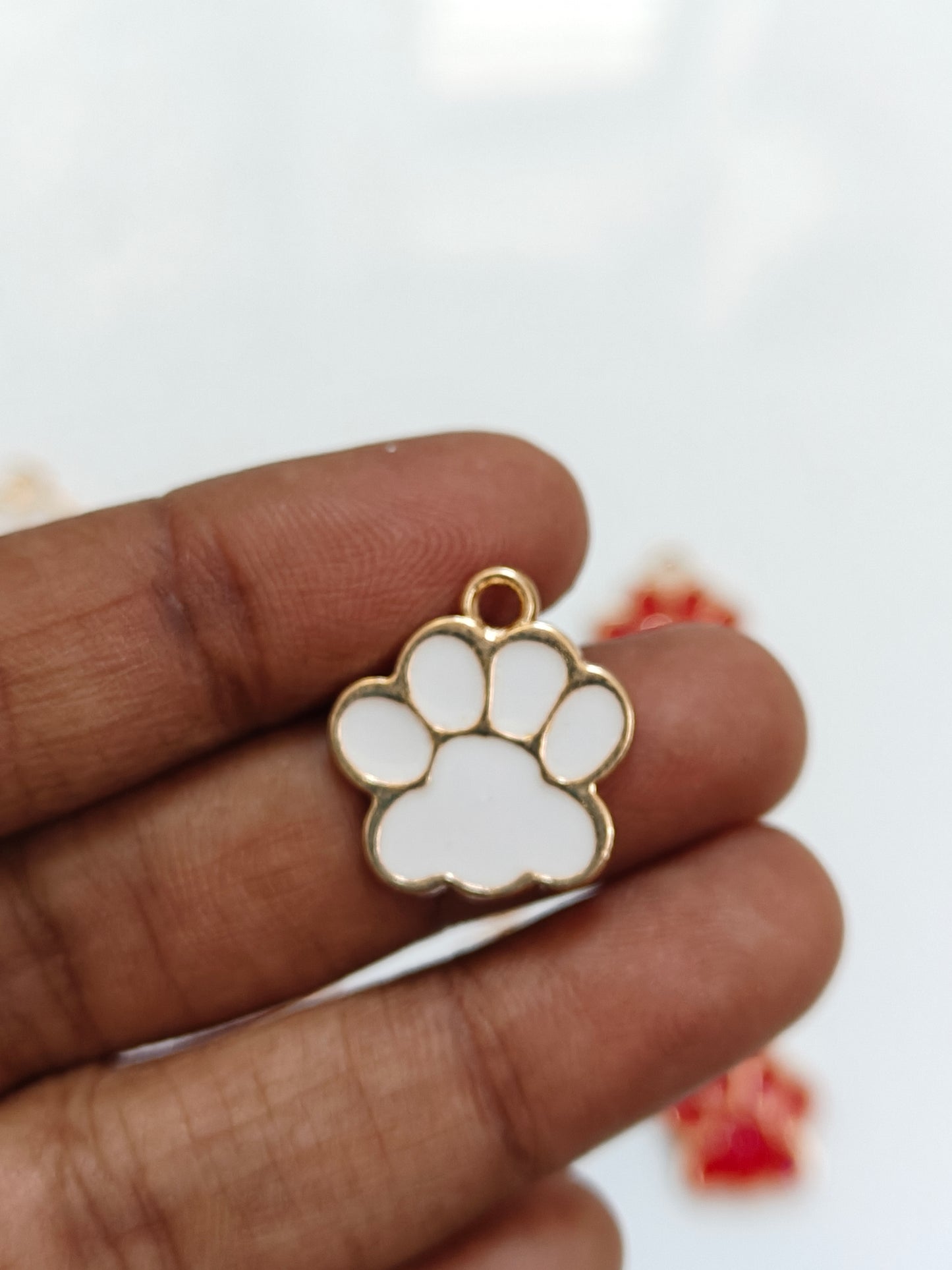 Paw Enamel Charm - 1 Pc