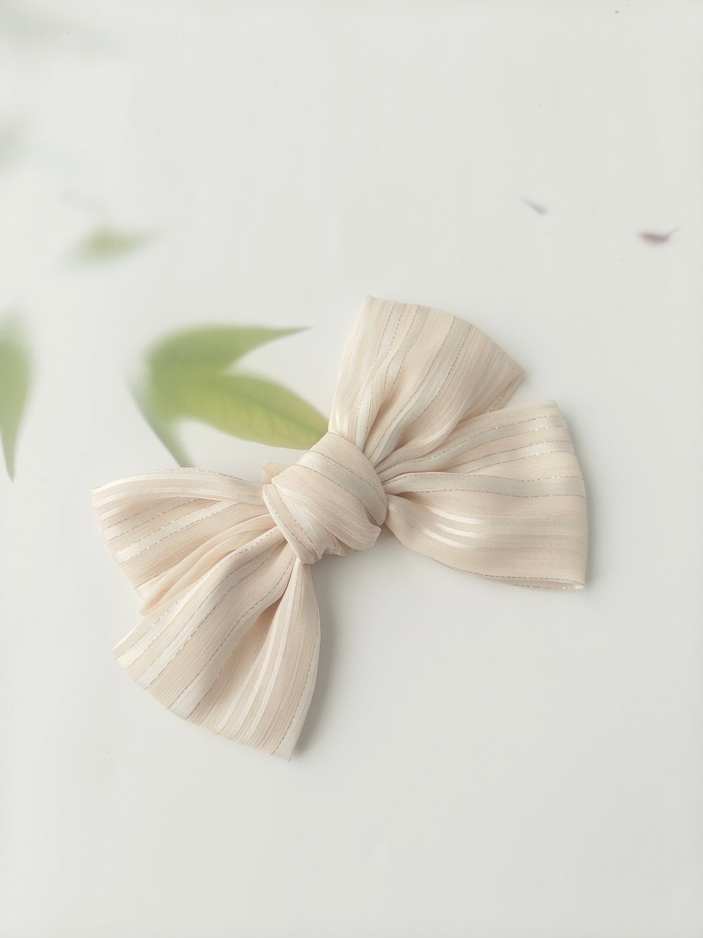 Satin Striped Bow