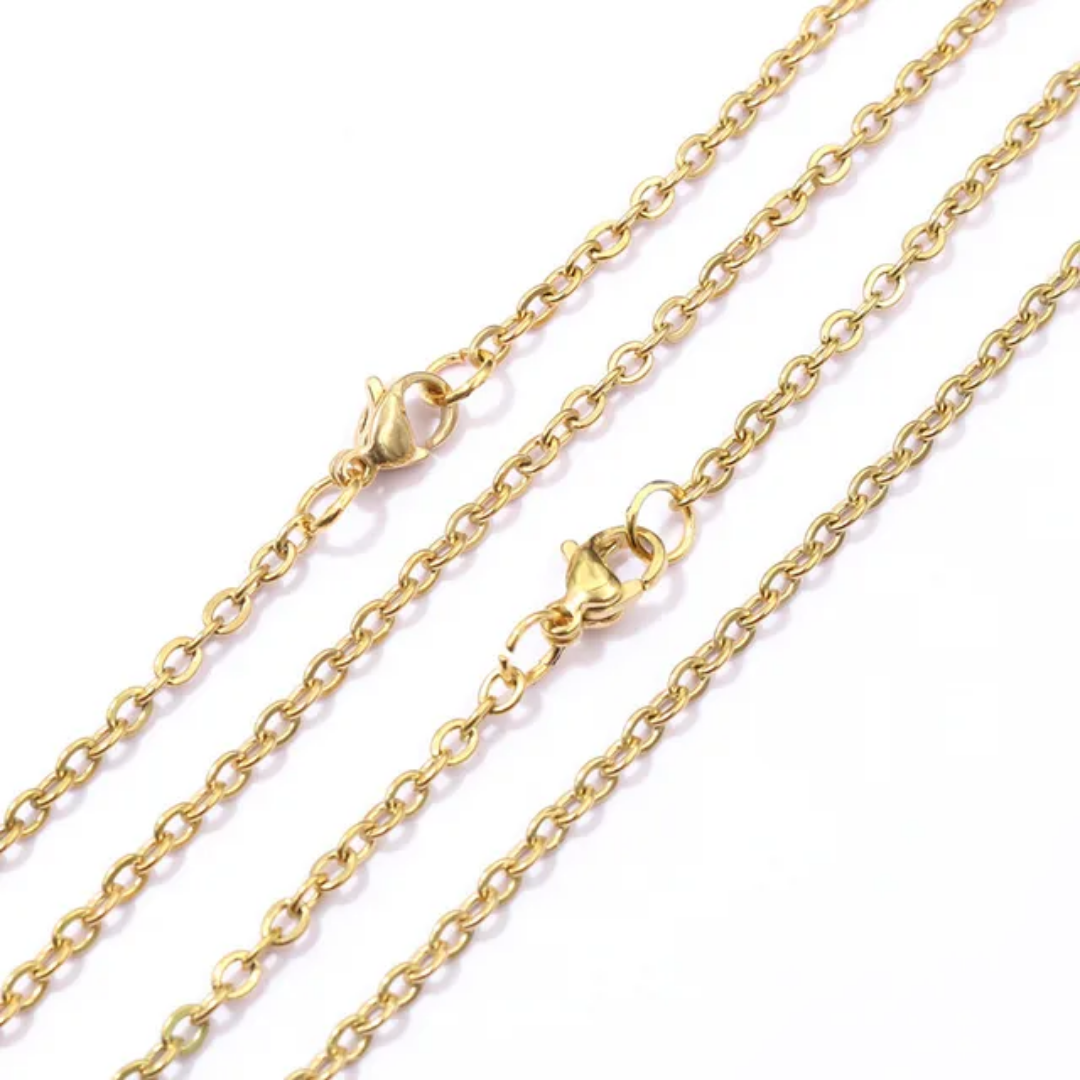 Stainless Steel Chain 50cms Length 3*2mm Width - 1 Piece