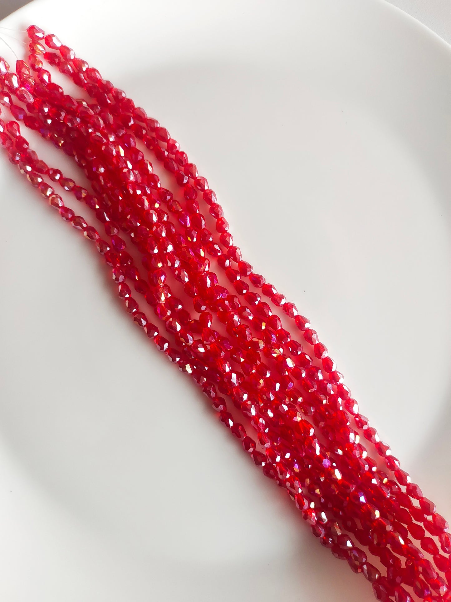 Drop 8*5mm Crystal Beads Red1