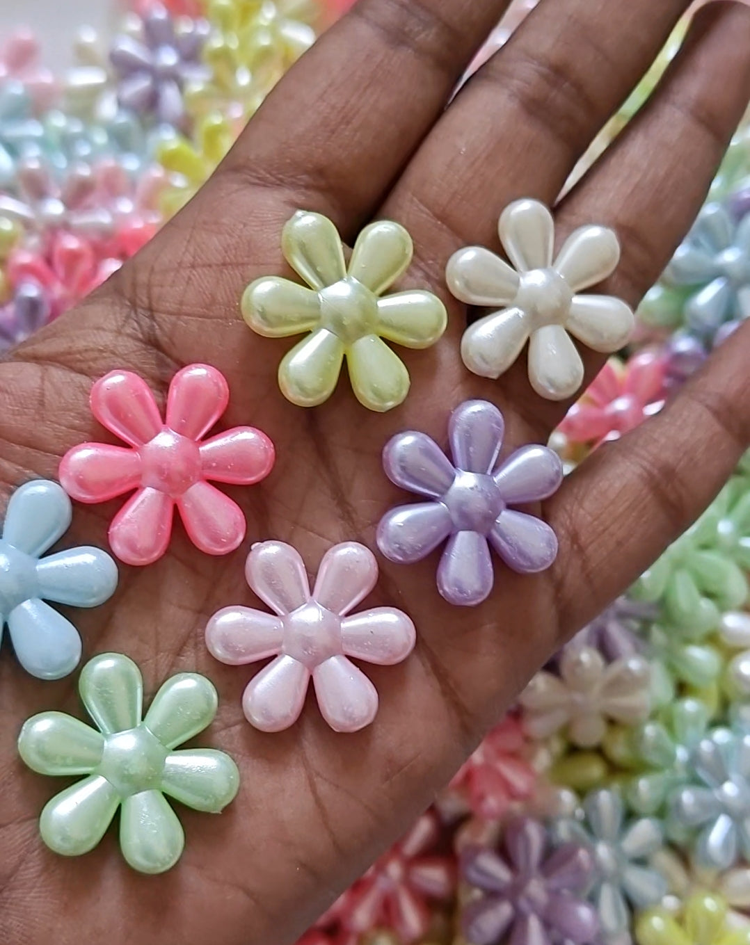 Flower Beads - 20gms (approx. 18-20 pieces)