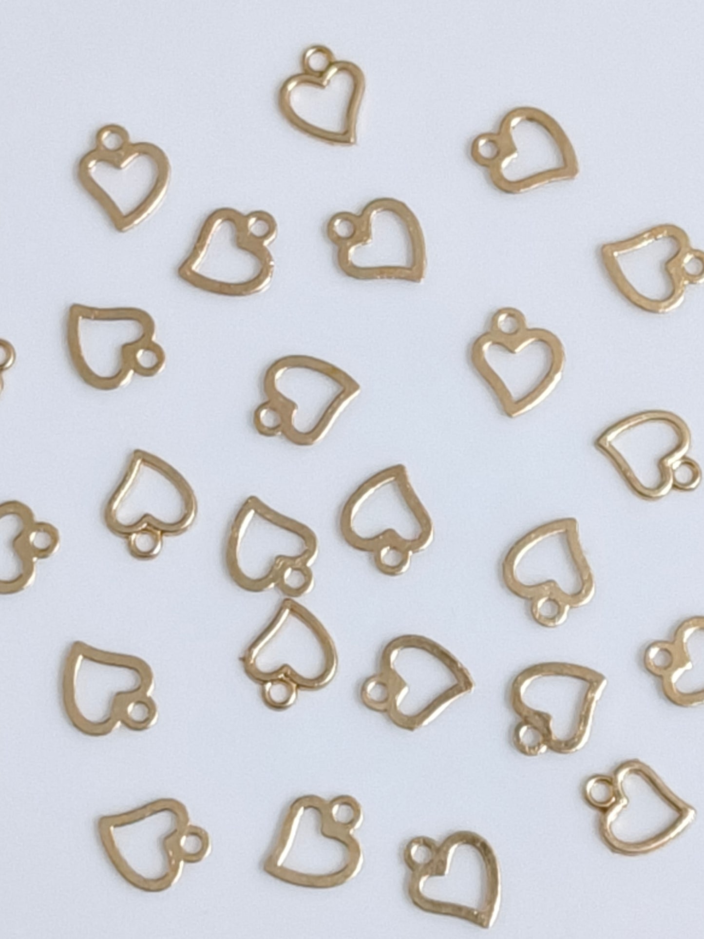 Mini Heart Bezel Charm - 1 Piece