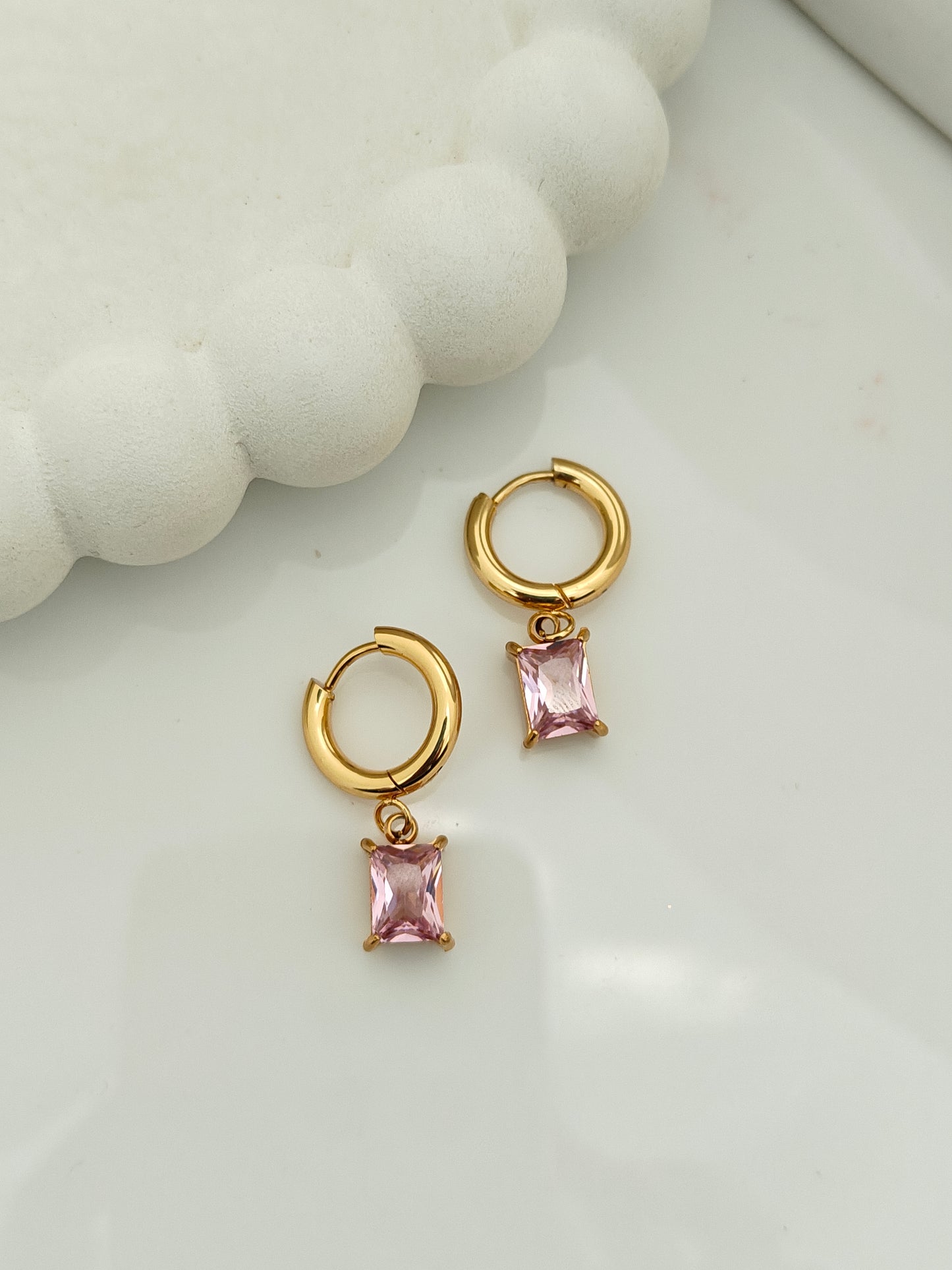 Blush Radiance Hoops