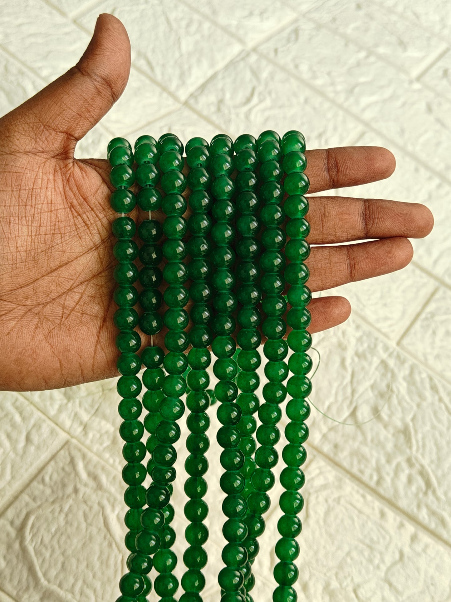 Jelly Beads Bottle Green - approx. 100 beads