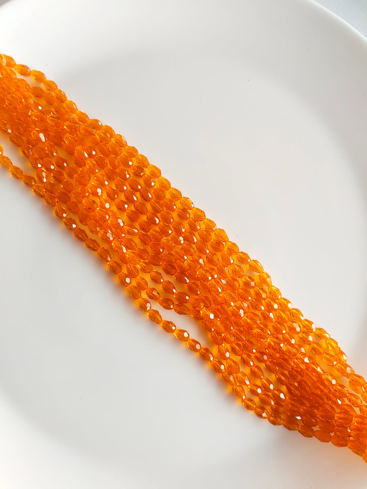 Drop 8*5mm Crystal Beads Orange