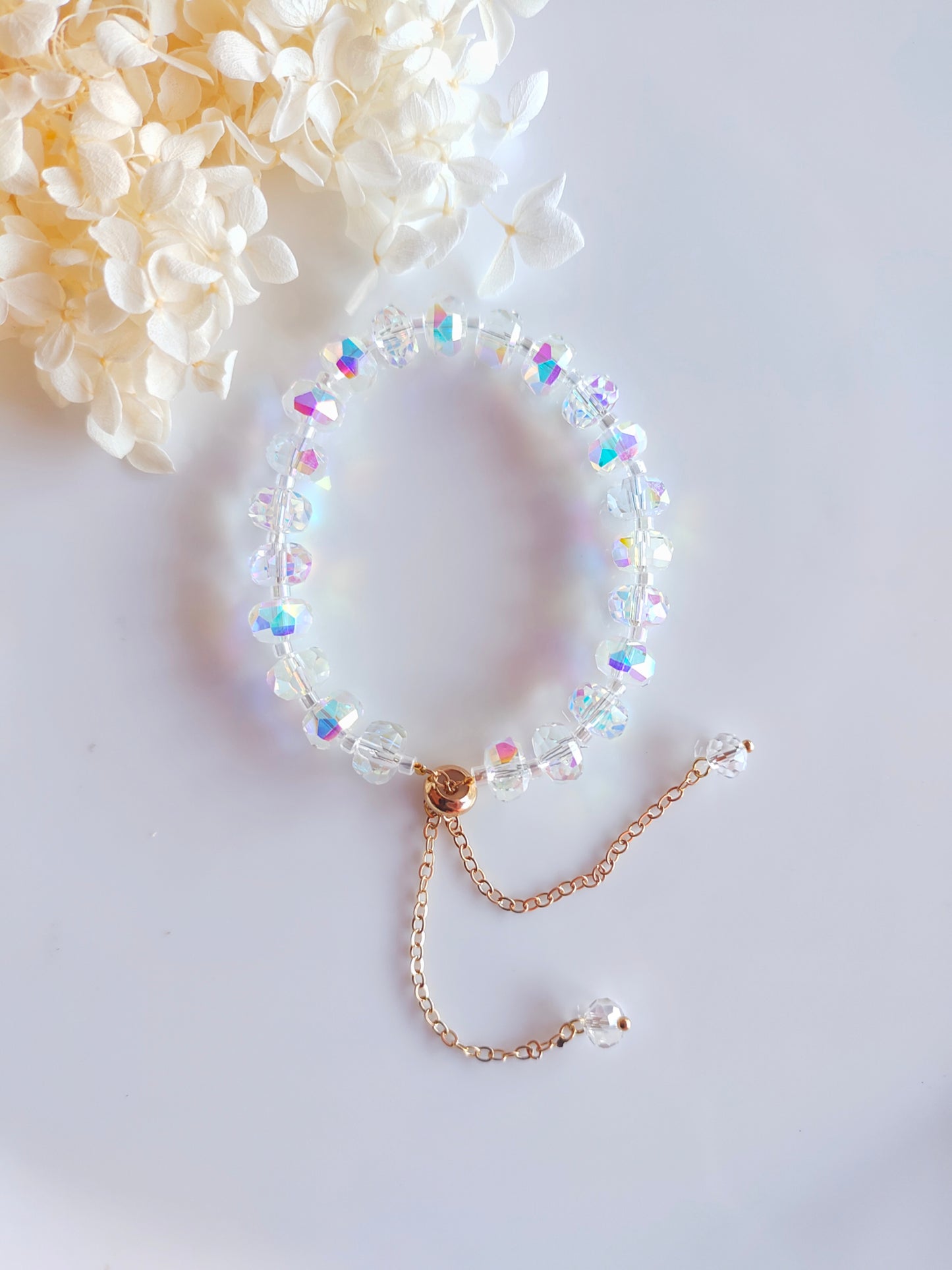 Crystal Halo Bracelet - White/Clear