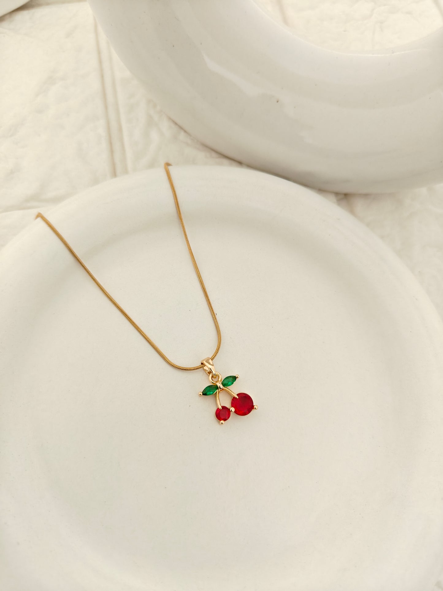 Cherry Zirconia Necklace