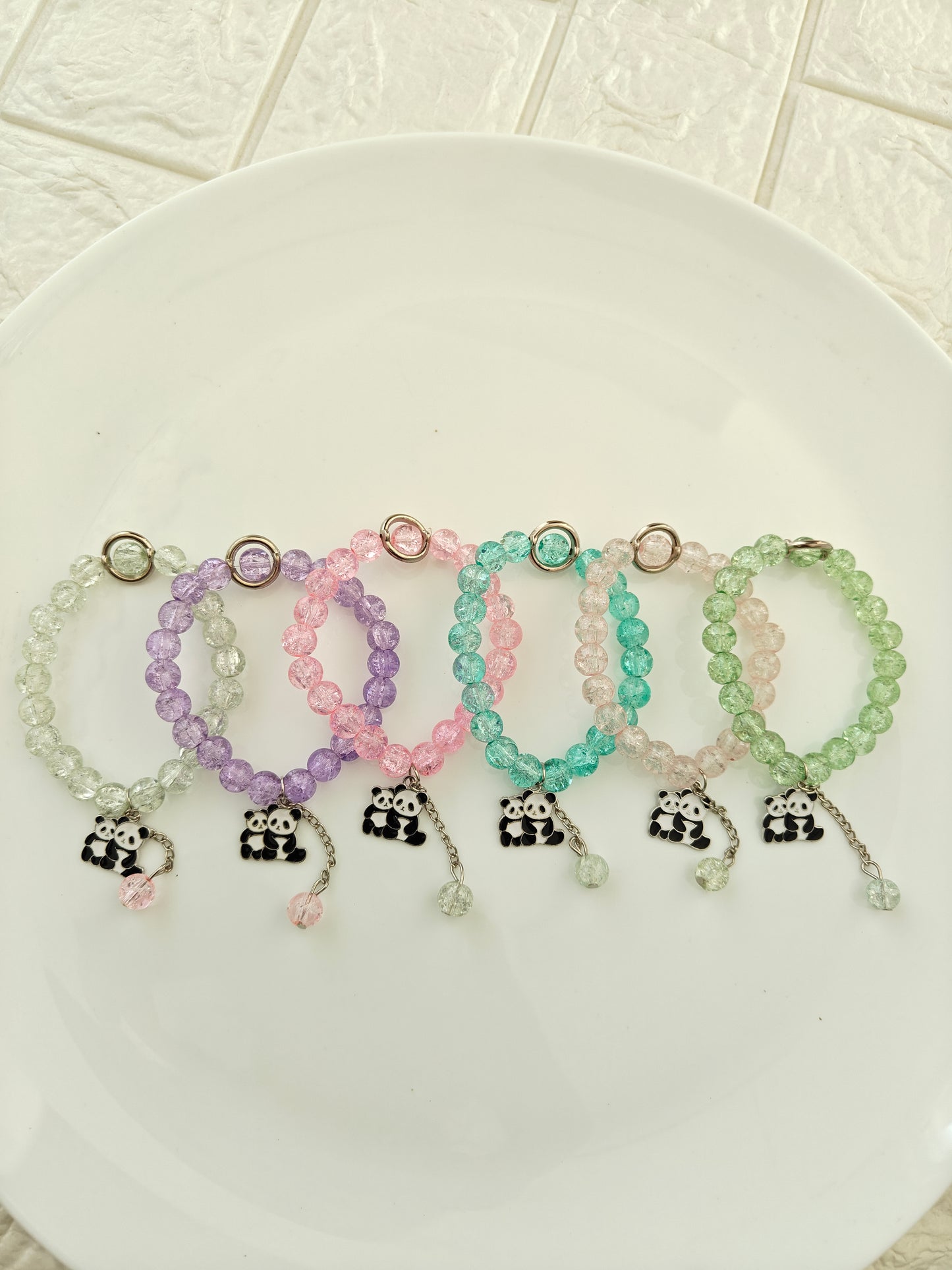 Beaded Couple Panda Bracelet
