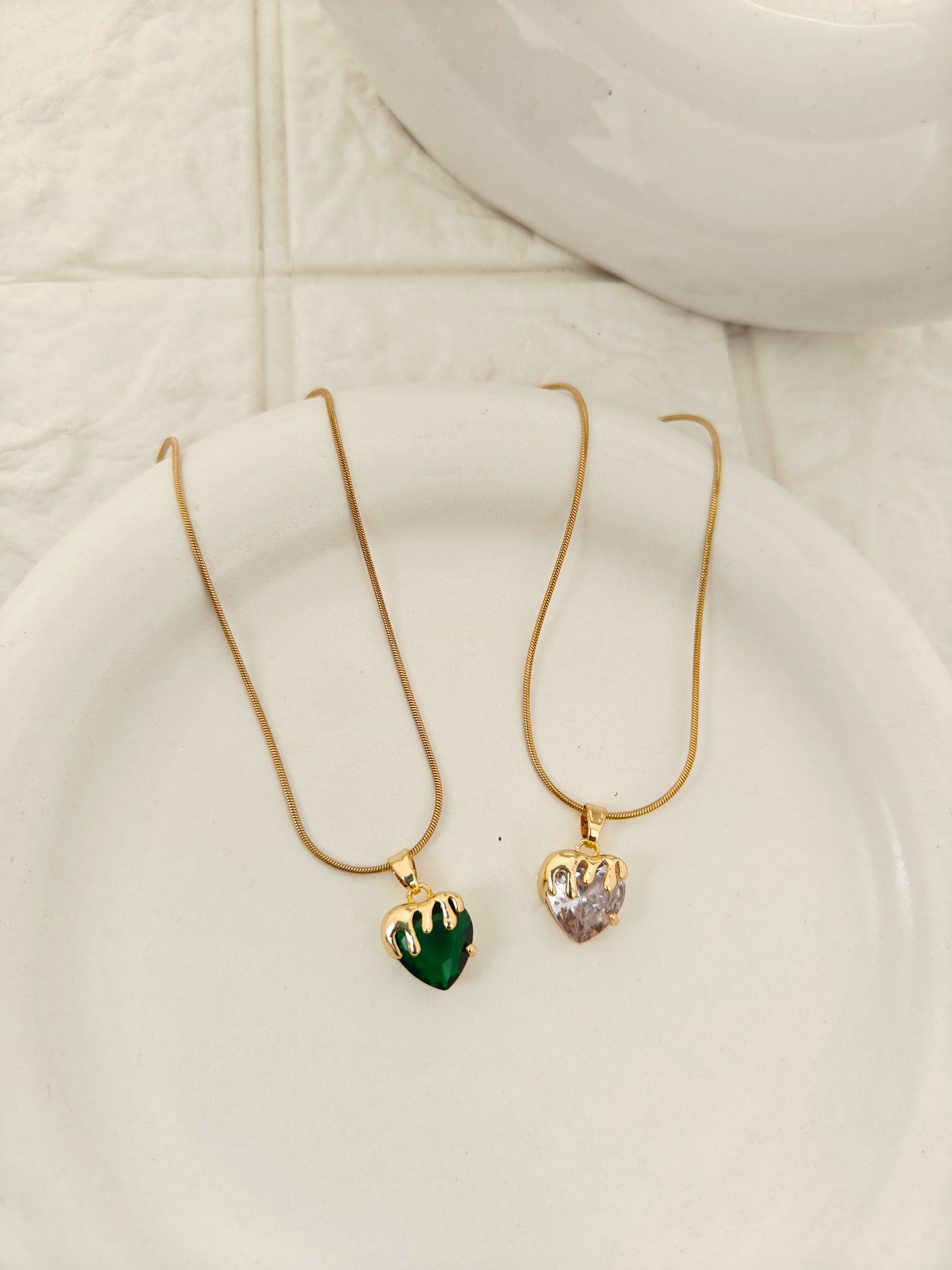 Crystal Drip Love Pendant