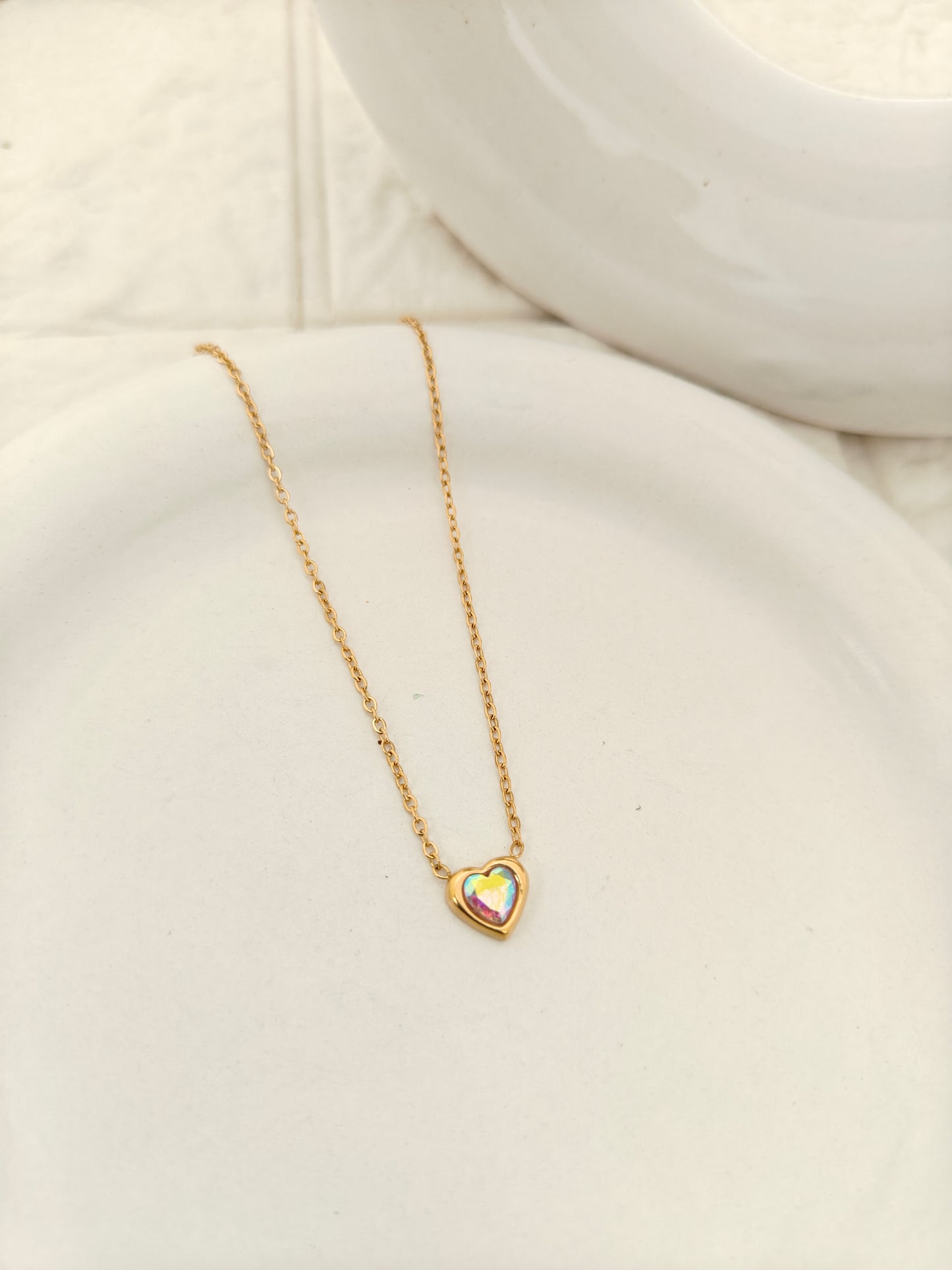 Mini Holographic Heart Necklace
