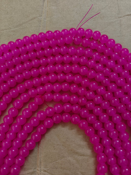 Jelly Beads 8mm Pink 3 - approx. 100 beads