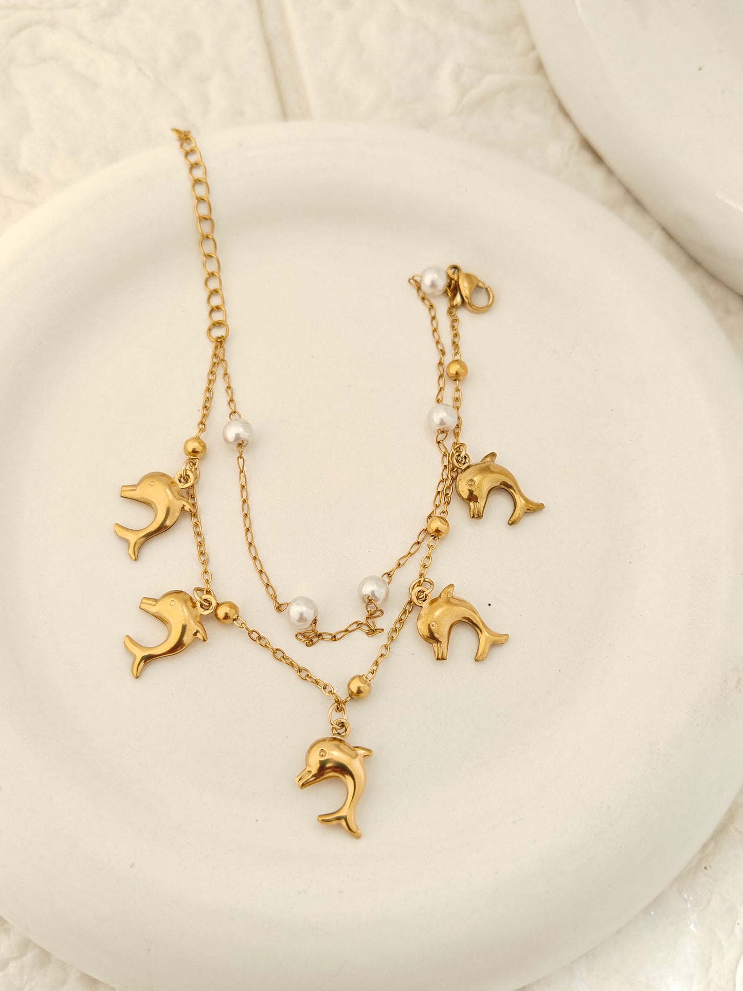 Pearly Dolphin Bracelet
