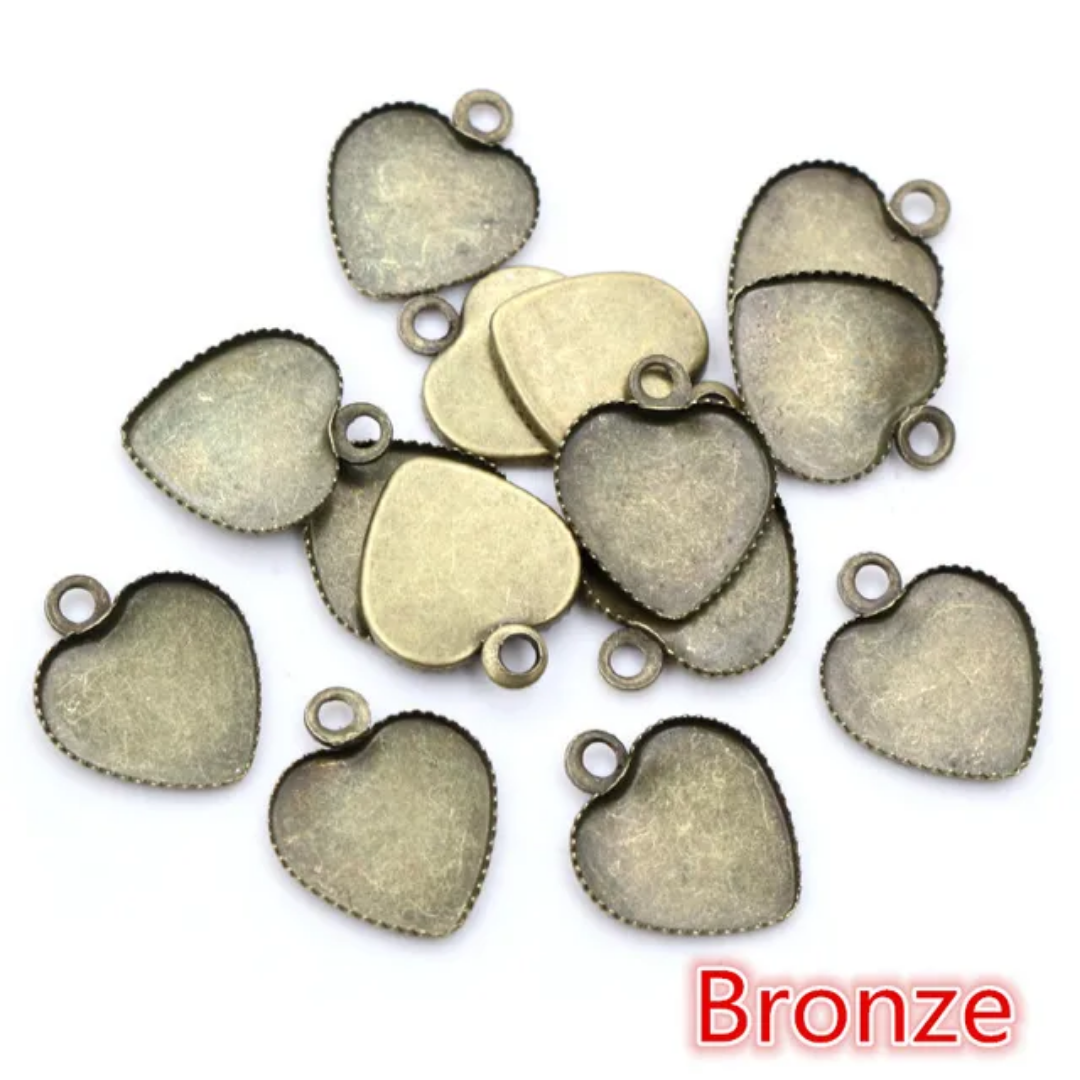 Heart Pendant Blank Base - 1 Piece