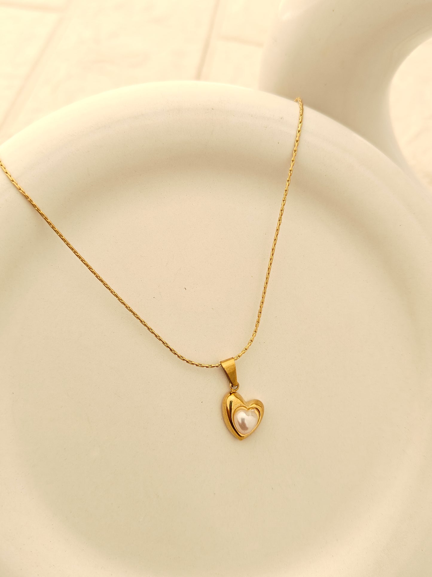 Pearly Heart Chain