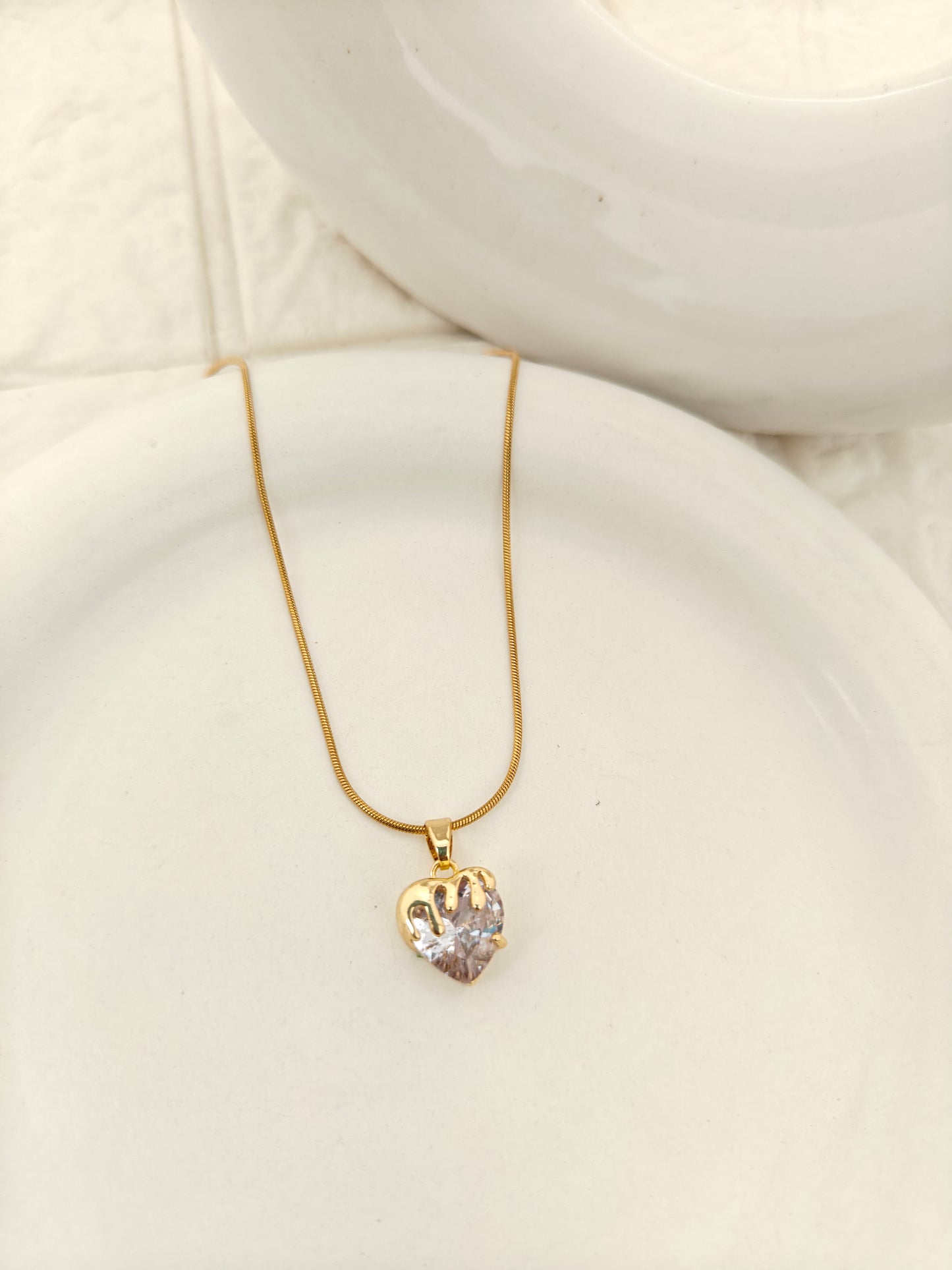 Crystal Drip Love Pendant