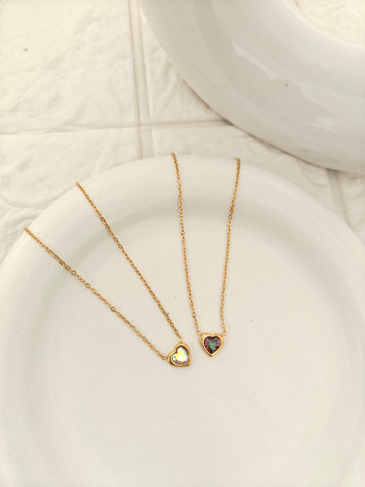 Mini Holographic Heart Necklace