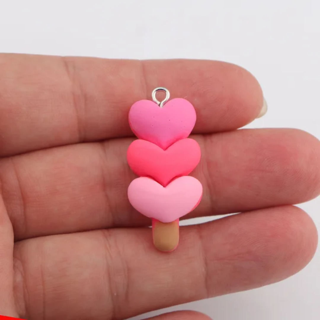 Kawaii Keychain Gradient Resin Charm - 1 Piece