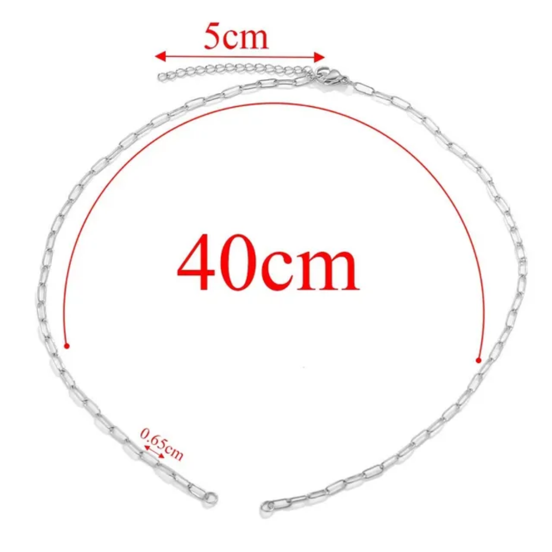 Stainless Steel Double Loop Paperclip Chain (Anti Tarnish) - 1 Piece