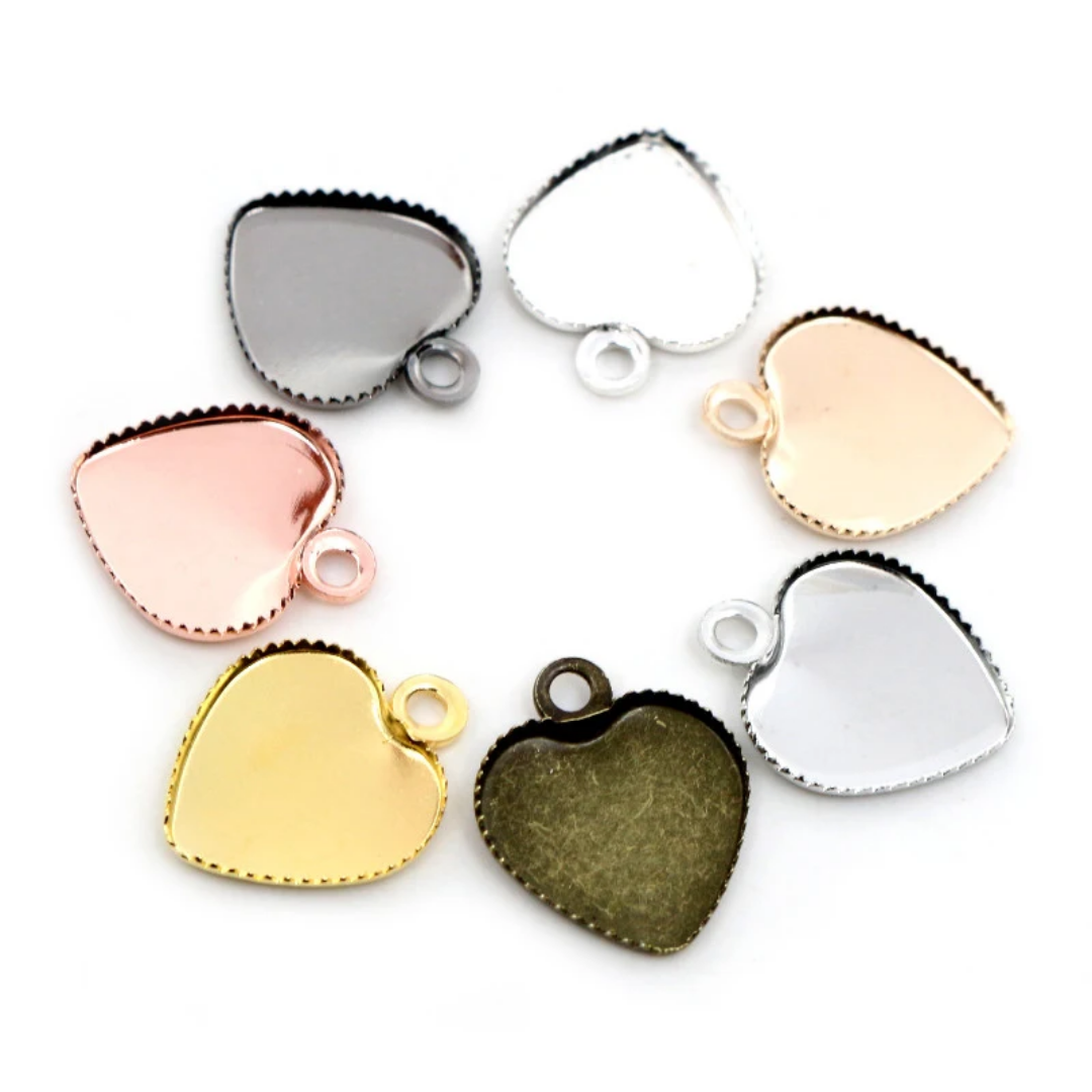 Heart Pendant Blank Base - 1 Piece