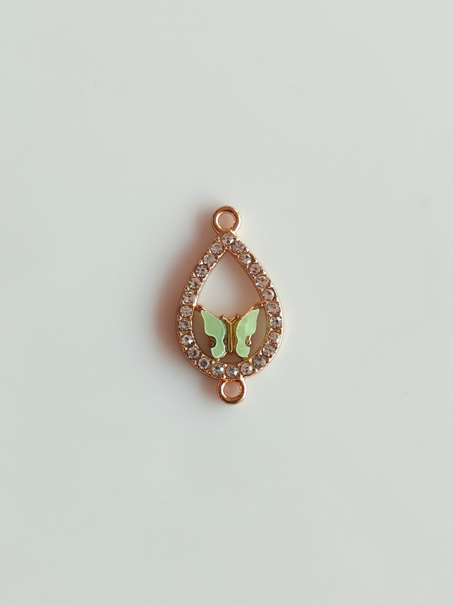 Stone Drop Butterfly Charm - 1 Piece