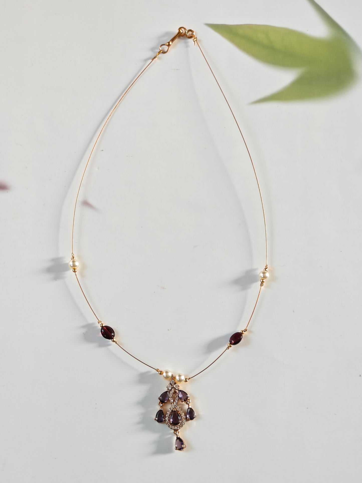 Amethyst Droplets Invisible Chain